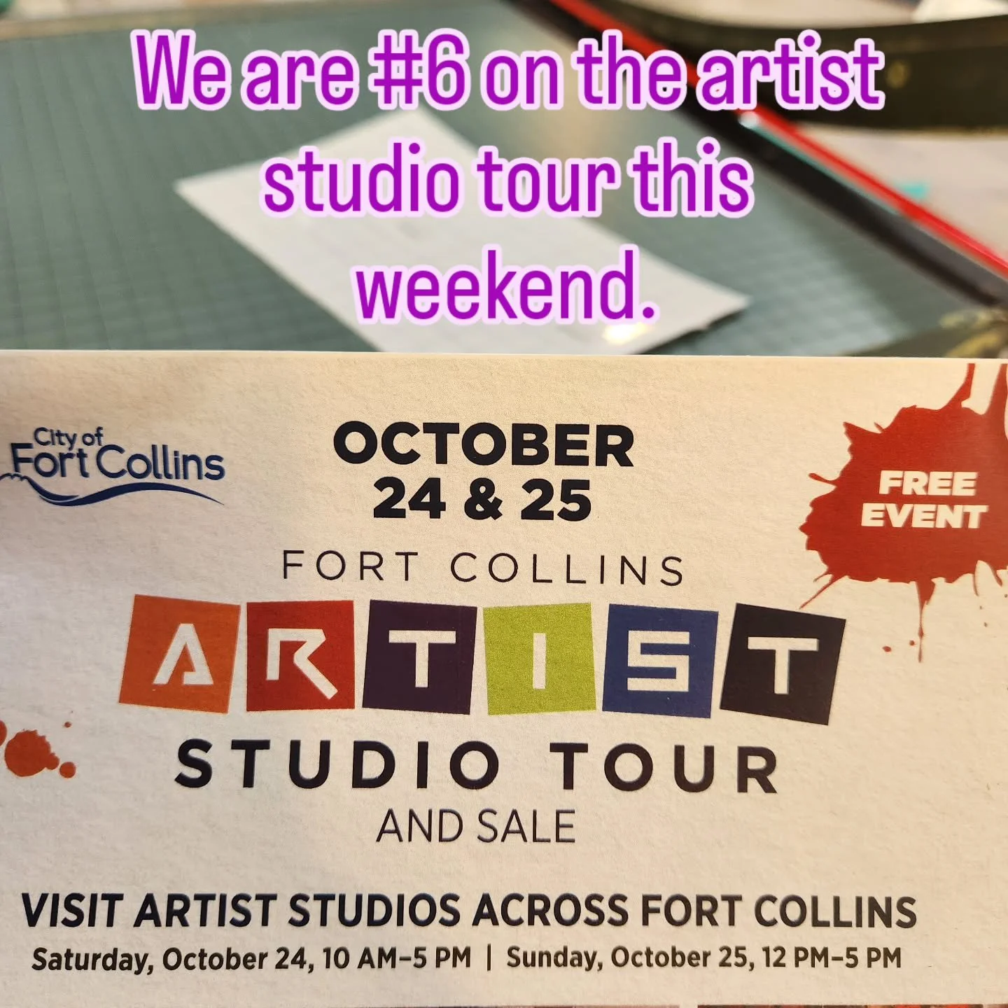 Visit us this weekend 24th &amp;25 Oct for the artist studio tour.