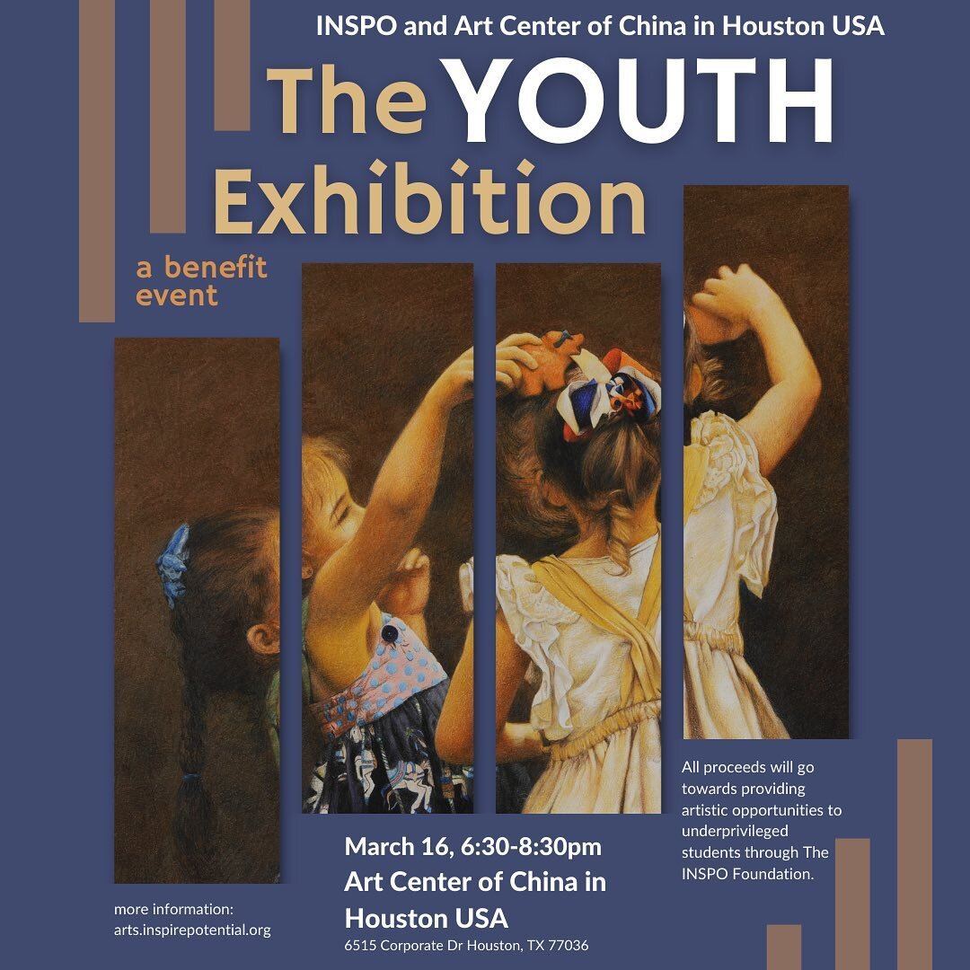 After a successful first event, INSPO is excited to announce the second Youth Exhibition event that will be taking place March 16th from 6:30-8:30pm! For more information, visit our website (link in bio)!