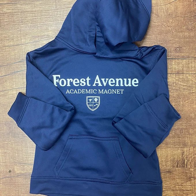 Navy Sport-wick fleece hooded pullover