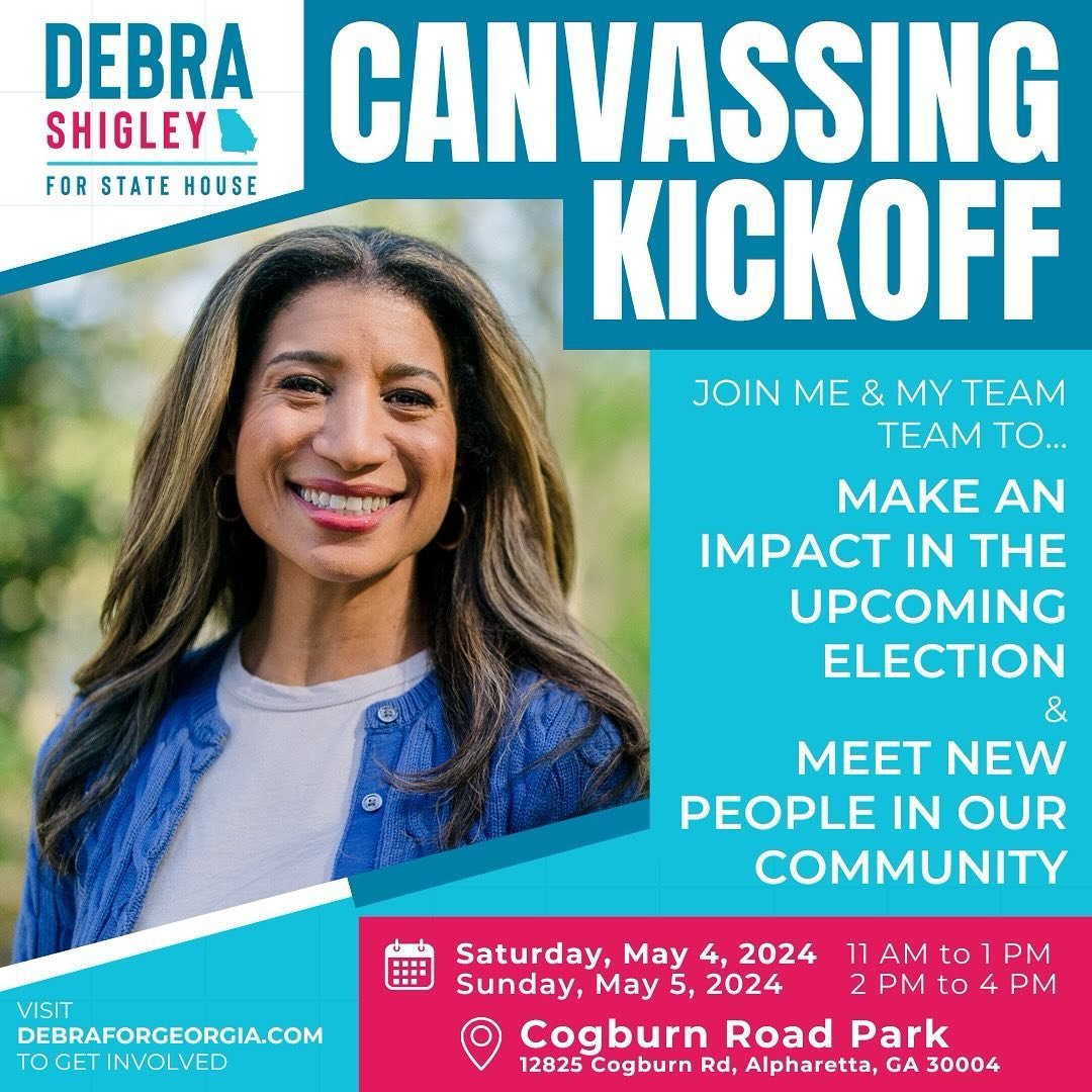 Join us for our canvassing kick off this weekend to help us earn support and Get Out The Vote! Knocking doors is easy and fun, and a great way to get to know your community. 

Civic Engagement is self empowerment 😊DM me with any questions! 

#debraf
