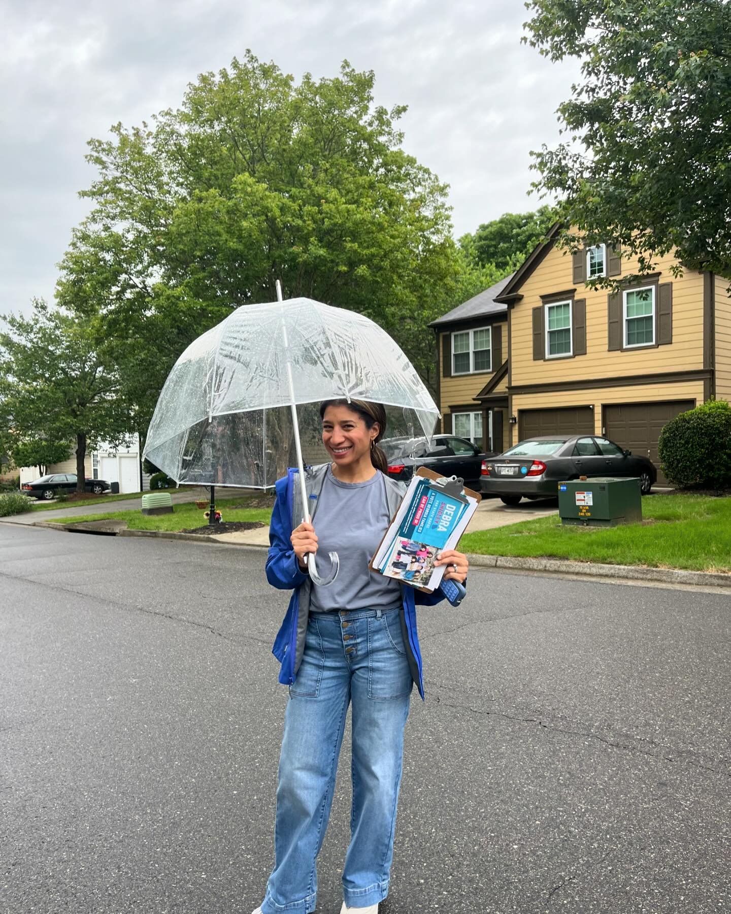 It&rsquo;s a great day to canvass, rain or shine! ☔️ I truly love knocking doors. It&rsquo;s a great way to get to know members of our community and their top issues this election cycle. 

If you&rsquo;d like to join us this week, sign up in the link
