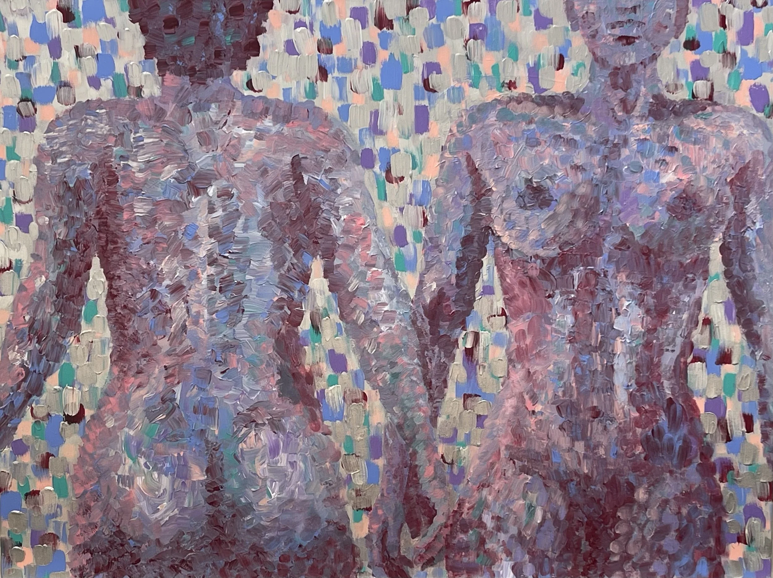 Snowstorm Sirens
acrylic and oil stick on gallery profile canvas,
48" x 36"