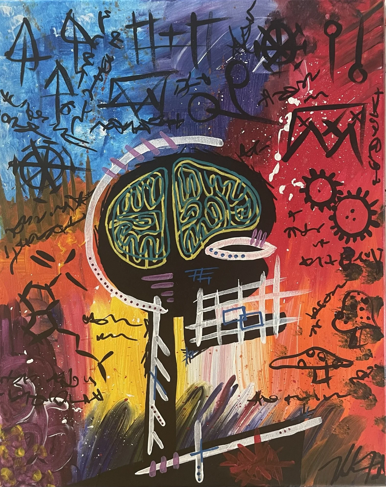 Opposing Truths,
acrylic on canvas,
16" x 20"