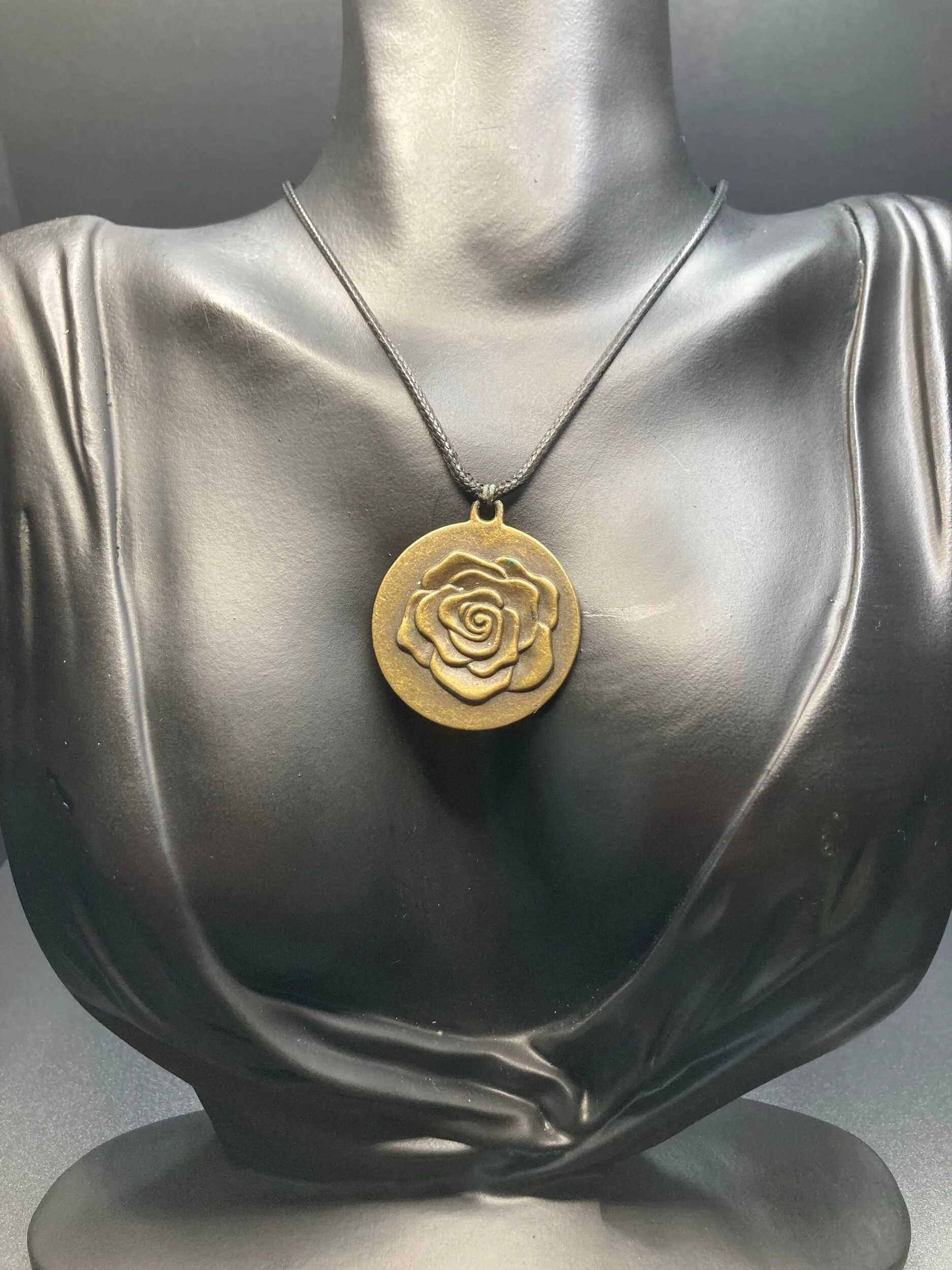 Copper Flower Pendant Necklace