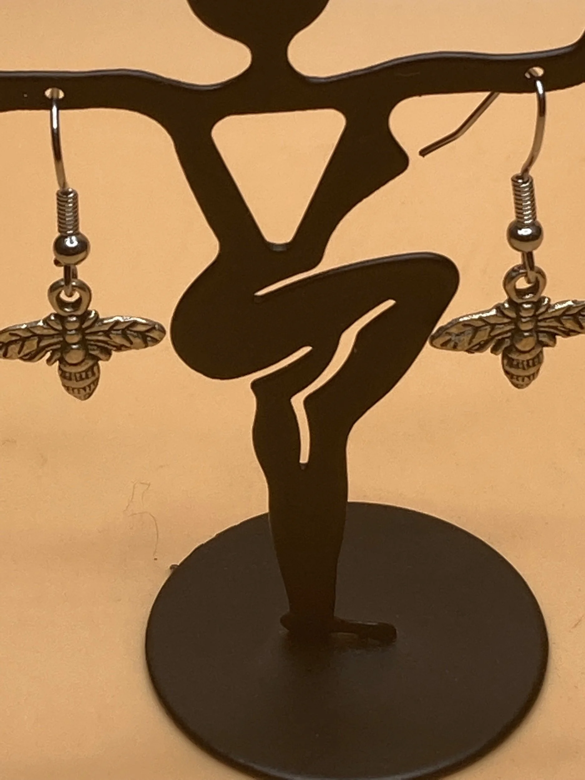 Decorative Winged Bumblebee Earrings