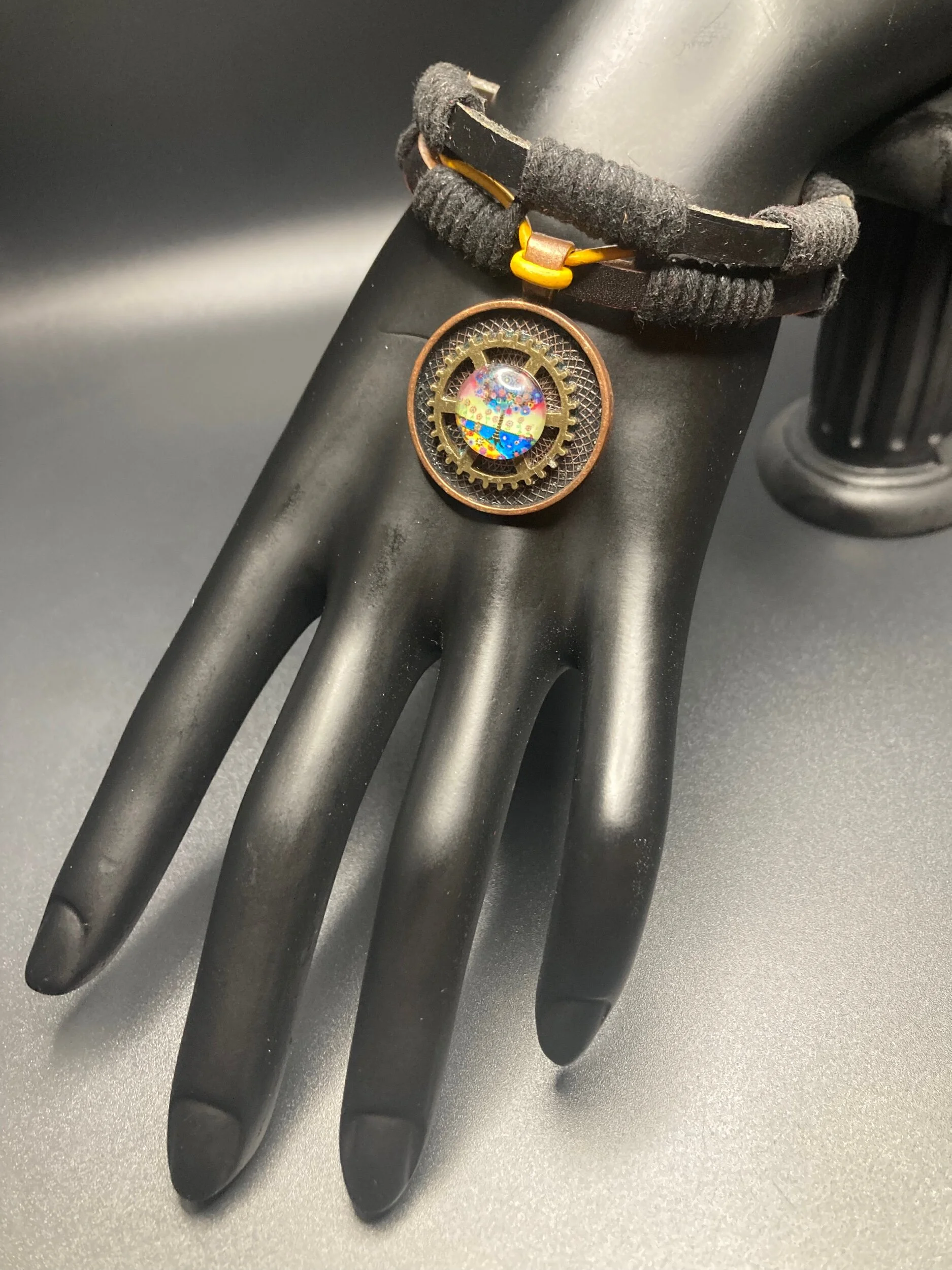 Crystal Tree Black and Yellow Bracelet