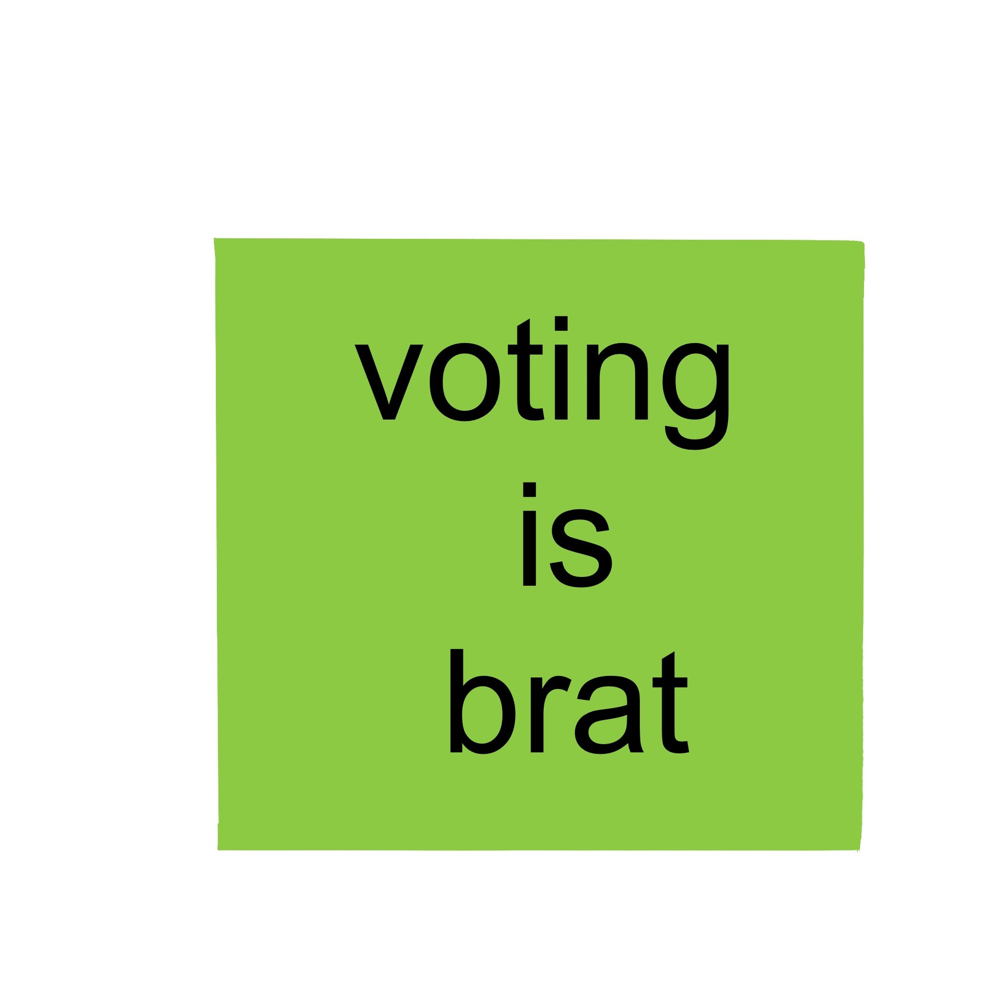 Coconut trees, chartreuse green and 'Brat' politics