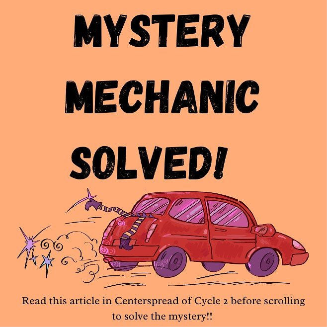Mystery Mechanic mayhem solved! Scroll to see who the car culprit was!! 🚗👶🗞️