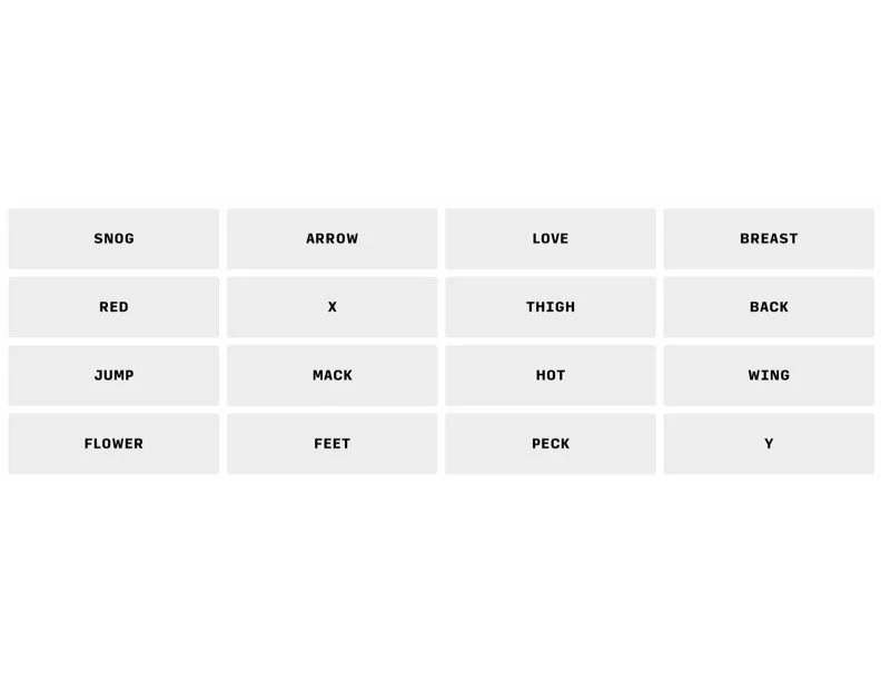 Valentines day Connections answers