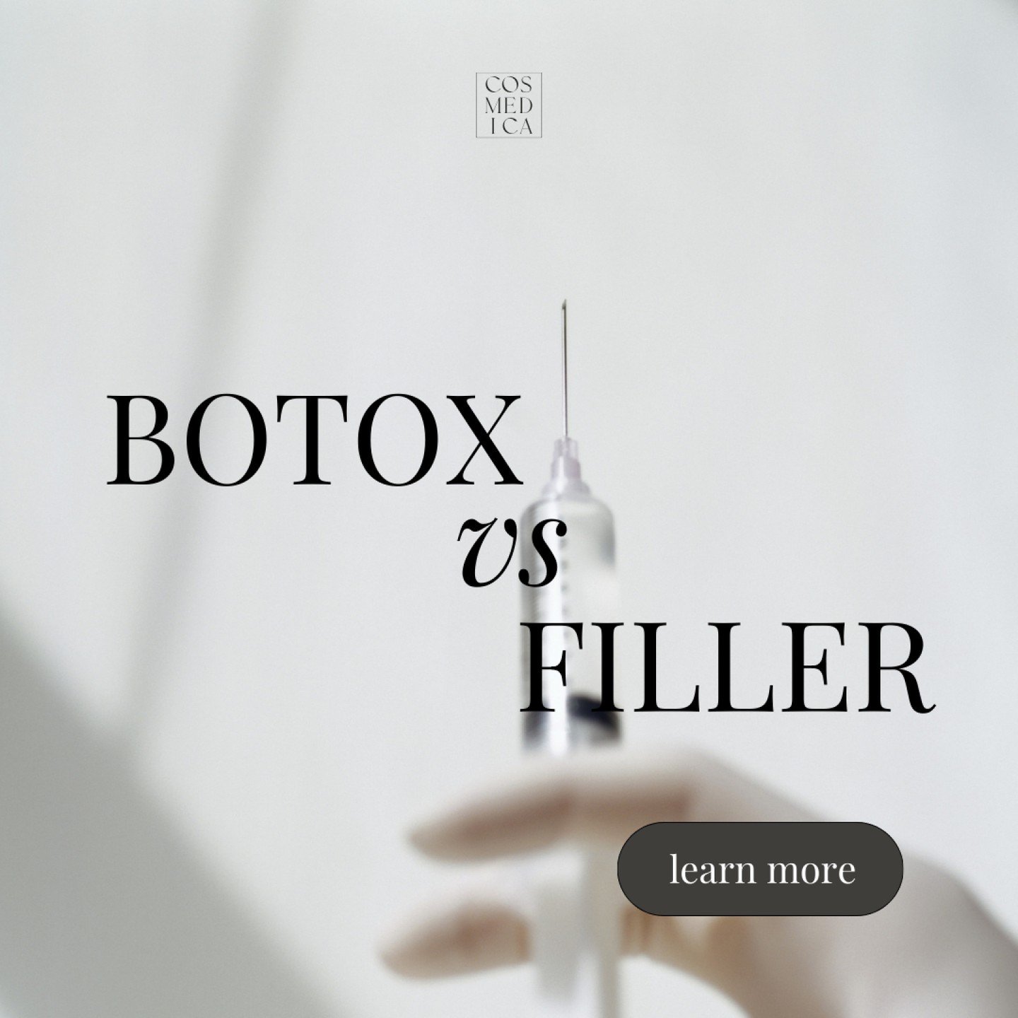 Botox Vs. Filler. 

It's a constant question we get and something we always strive to explain in a way that is concise. One is not instead of the other; they both work harmoniously together to create a flawless and natural look that achieves your goa