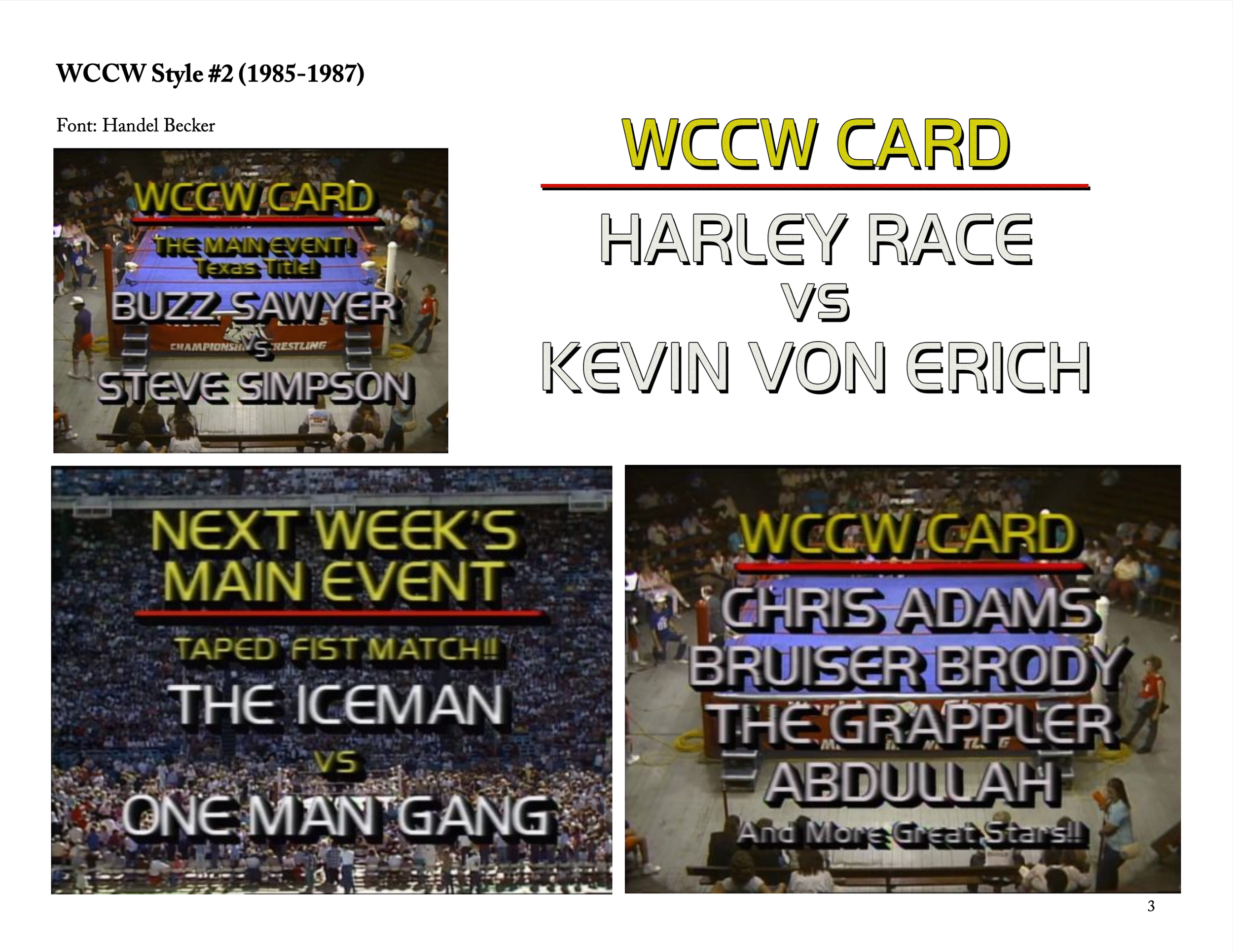 Iron Claw TV GFX Recreations - Click for full treatment (2022)