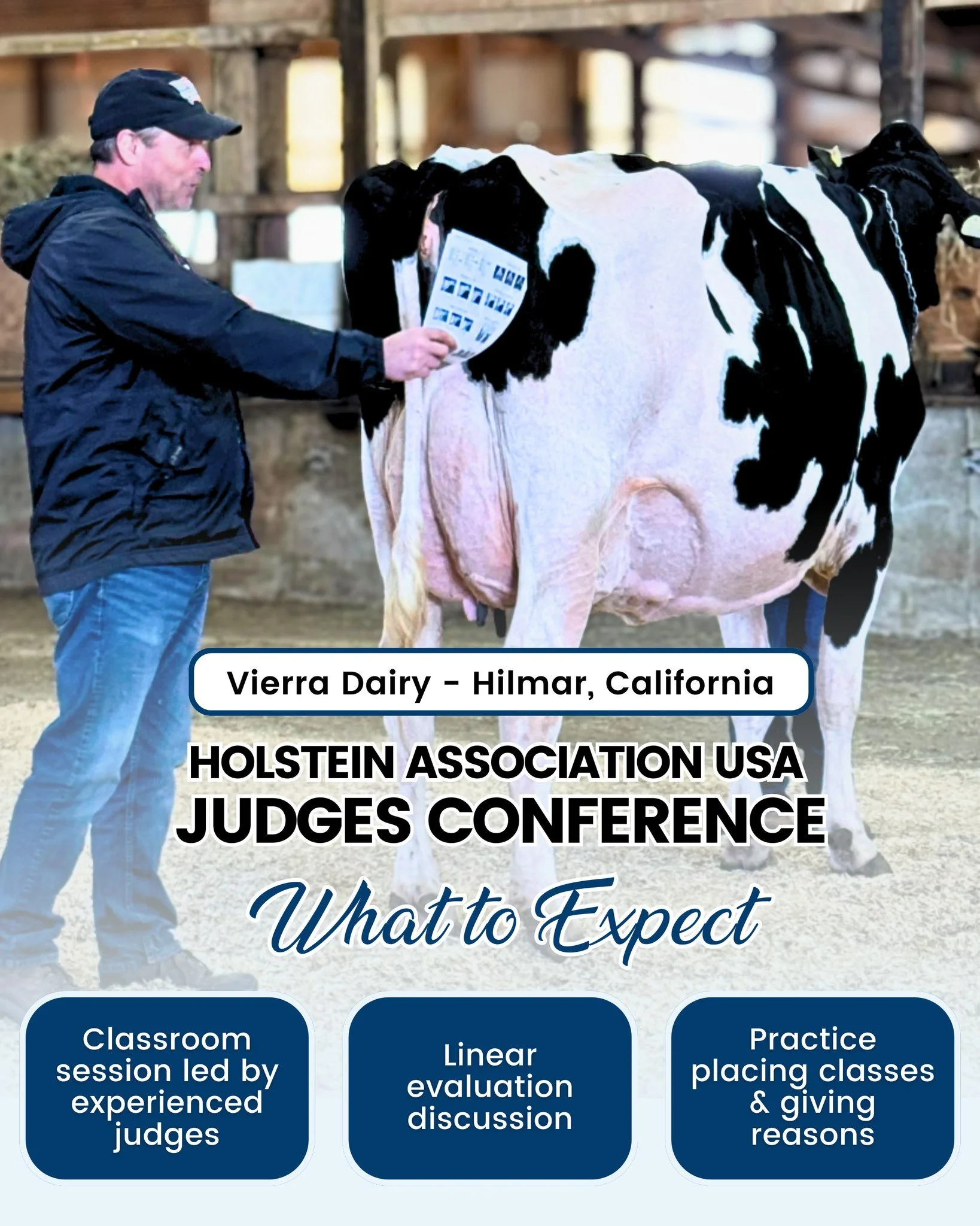 There's still time to register for Holstein Association USA's Judges Conference! 🐄

The conference is designed to sharpen participants&rsquo; judging skills, deepen their understanding of Holstein cattle evaluation, and promote consistency in the sh