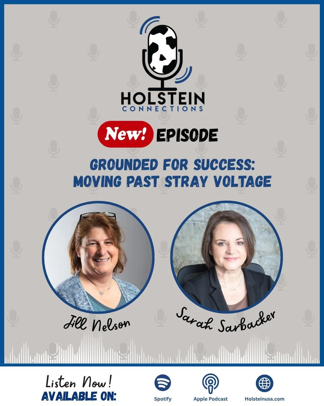 In the latest episode of Holstein Connections, Registered Holstein breeder Jill Nelson joins Sarah Sarbacker, Director of Sales and Market Development at Holstein Association USA, for a conversation about her experience with stray voltage. 

Jill far