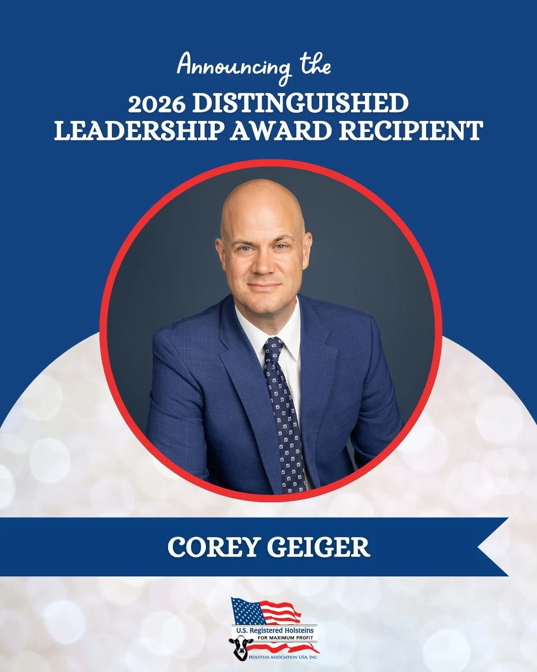 Announcing the 2026 Distinguished Leadership Award Recipient - Corey Geiger. 

From journalism to economics, Corey has dedicated his career to advancing the dairy community. A University of Wisconsin-Madison graduate, he spent 28 years with Hoard&rsq