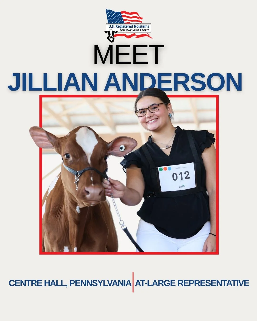 Meet JAC At-Large Representative Jillian Anderson! 🌟

Jillian is a 19-year-old from Centre Hall, Pennsylvania. Beyond being a part of the Junior Holstein Association, she&rsquo;s a sophomore at Pennsylvania State University.

Fun fact about Jillian: