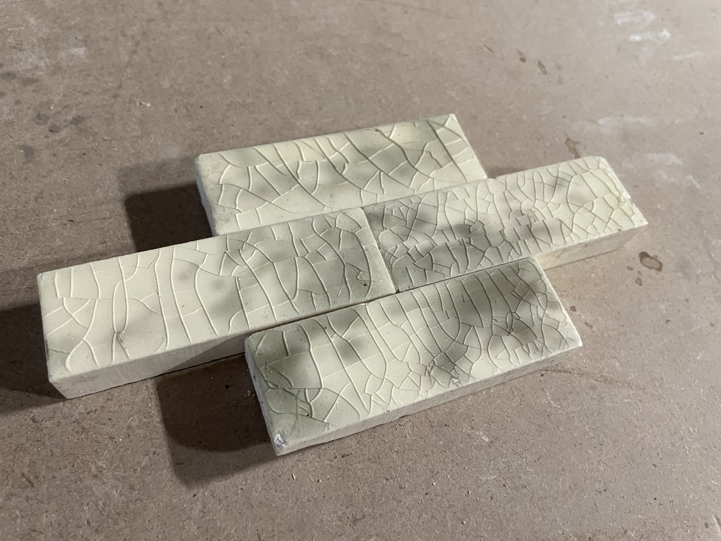 Antique Grey White Mottled Victorian Field Tile 1x3