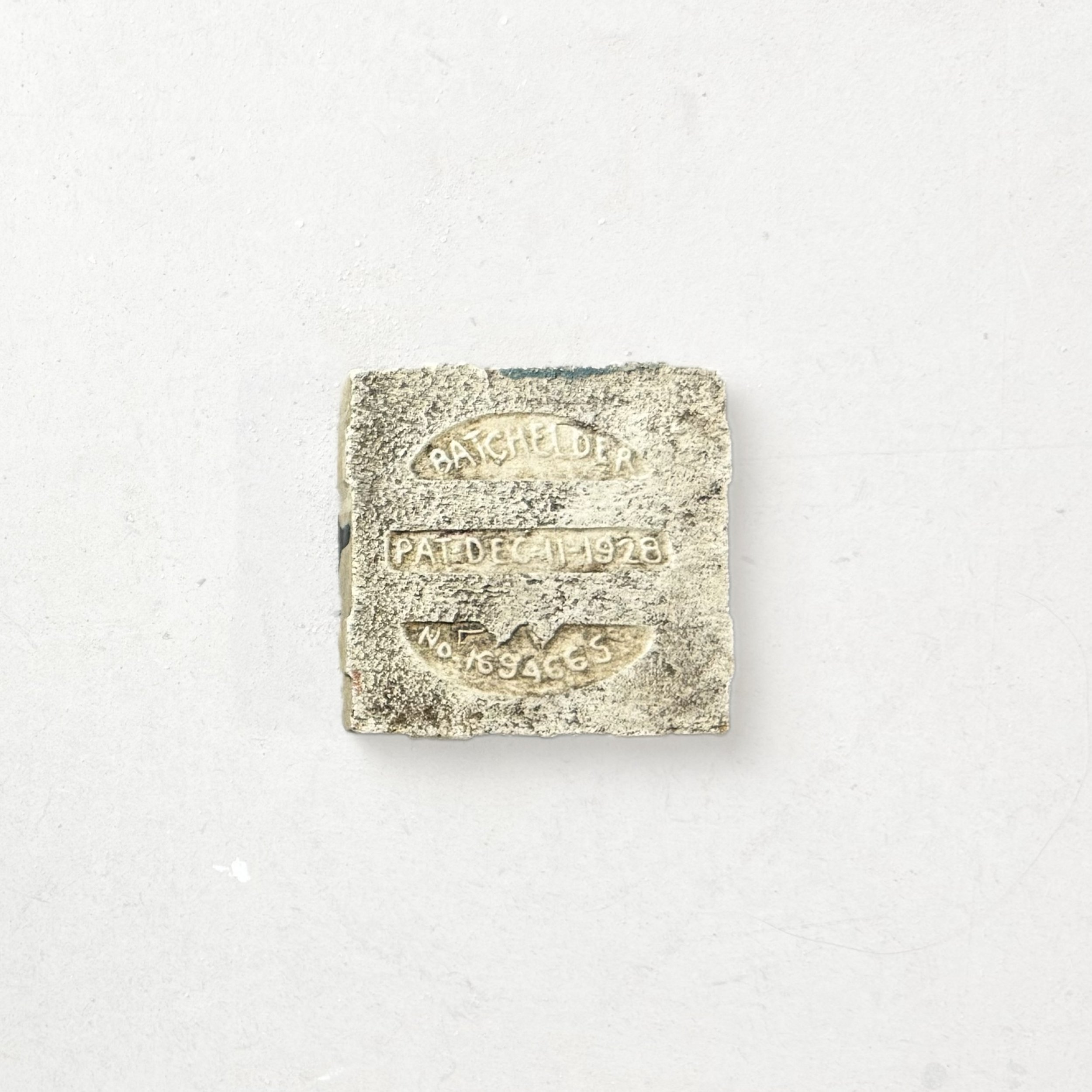Batchelder Figural Floral Tiles, Square 3"