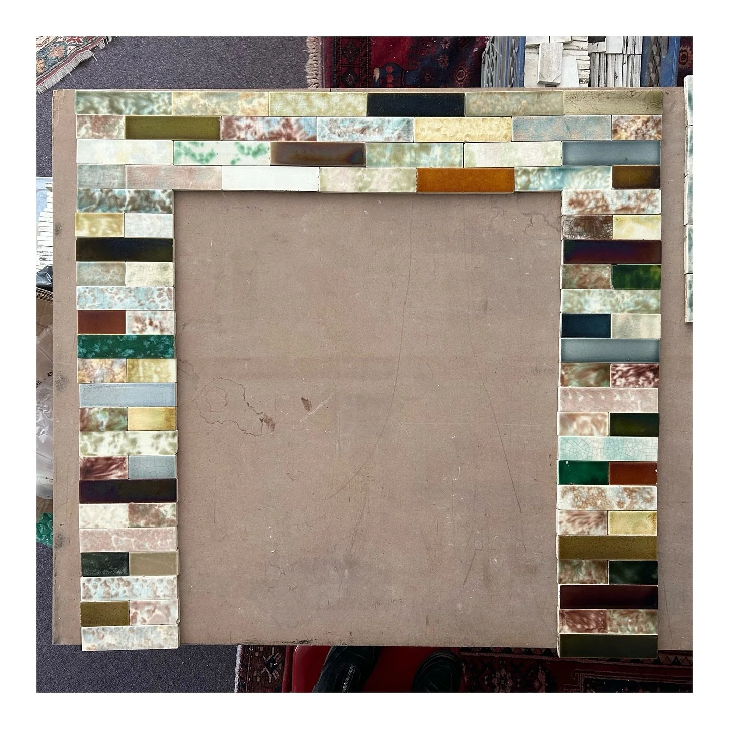Sweet little patchwork set going out this week. We have these in varied tile sizes and make them available at a discounted price as part of our No Tile Left Behind mission. They aren&rsquo;t on the website, but available if you reach out directly.