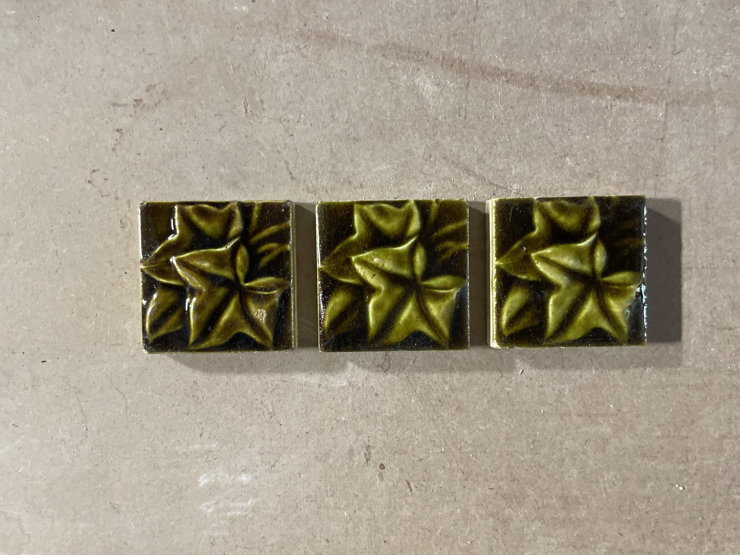 Green Ivy Victorian Figural Tiles - Trent Tile Works