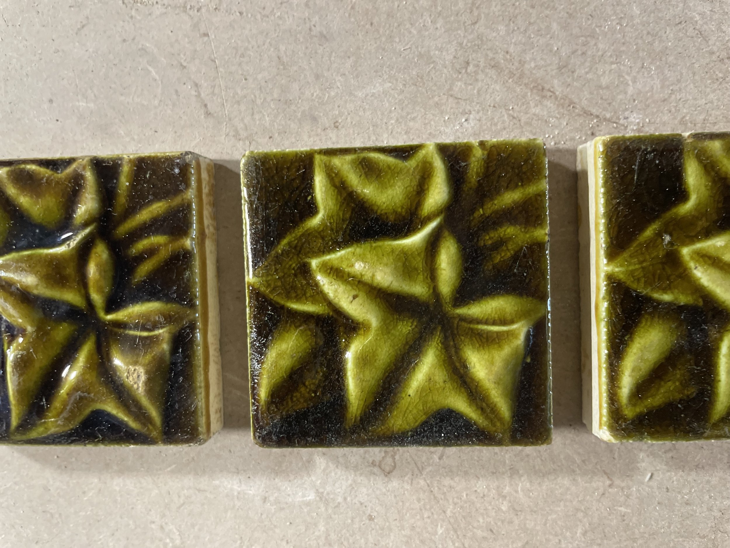 Green Ivy Victorian Figural Tiles - Trent Tile Works