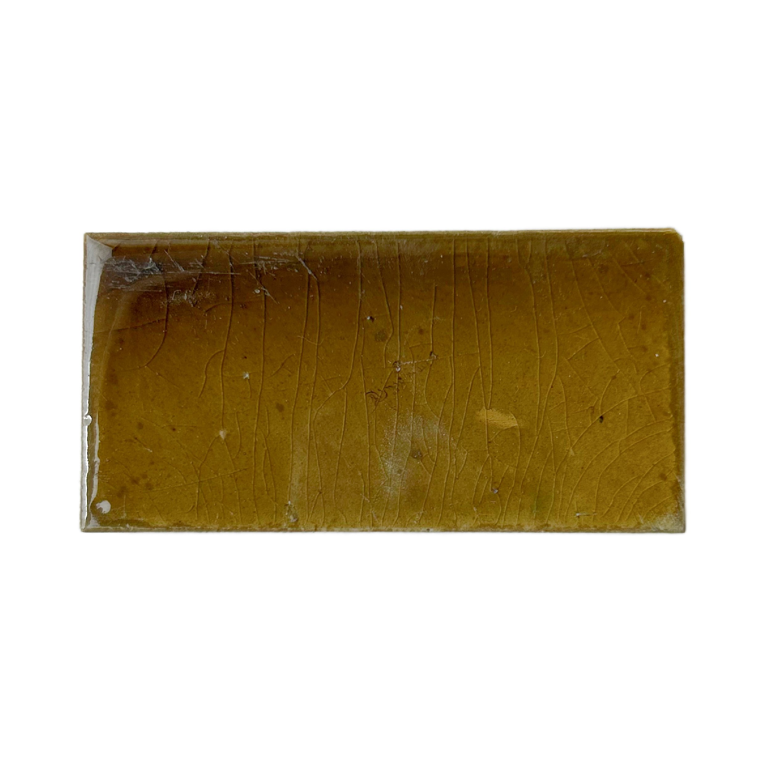 Victorian Tile Solid Ochre Brown Yellow Tile