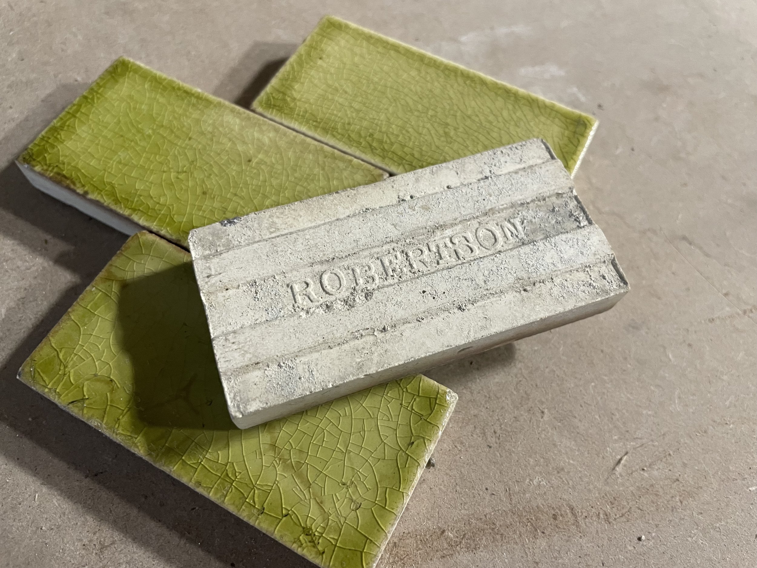 Antique Moss Green Solid Victorian Field Tile Robertson