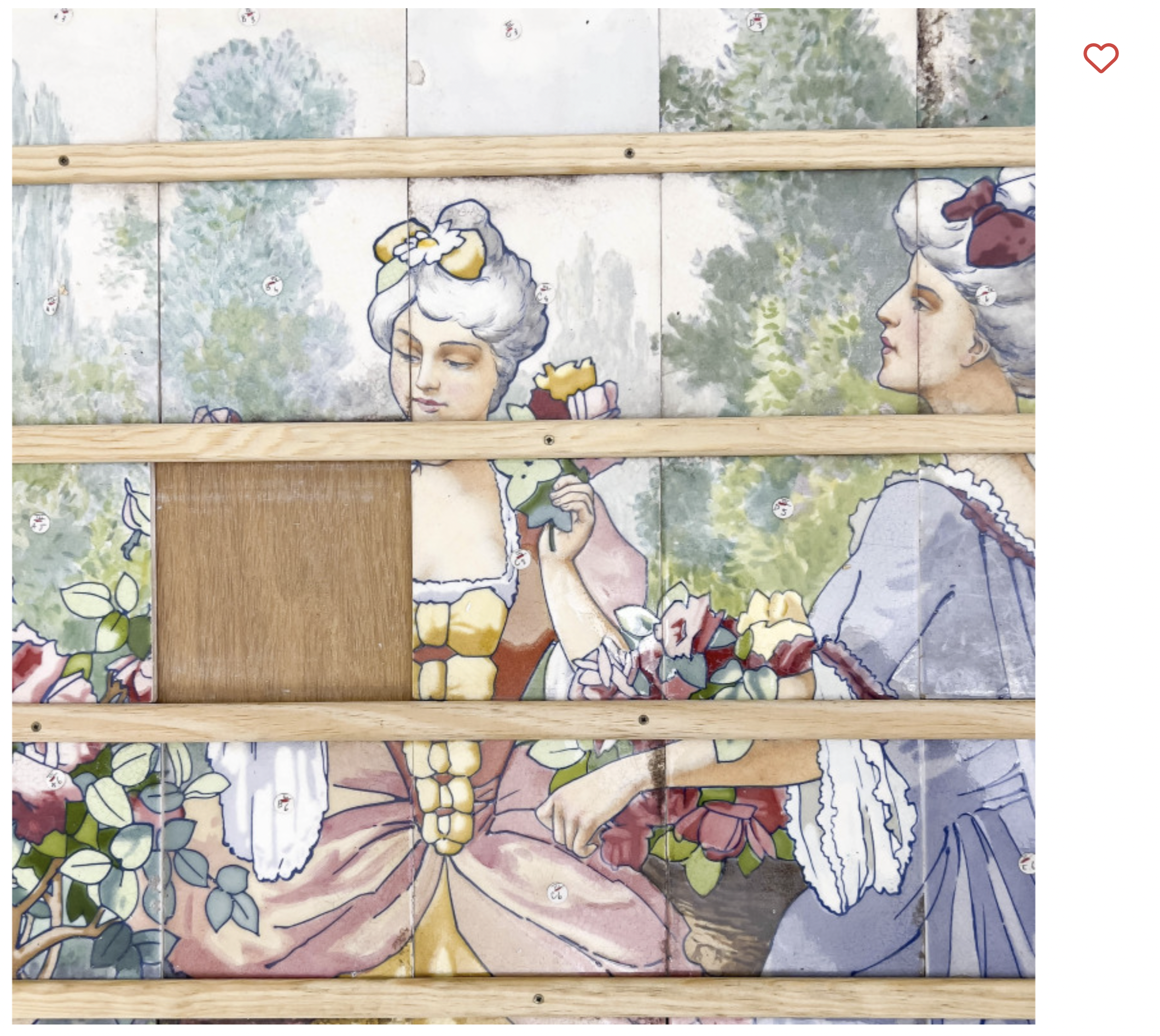 Antique Sarreguemines Tile Panels