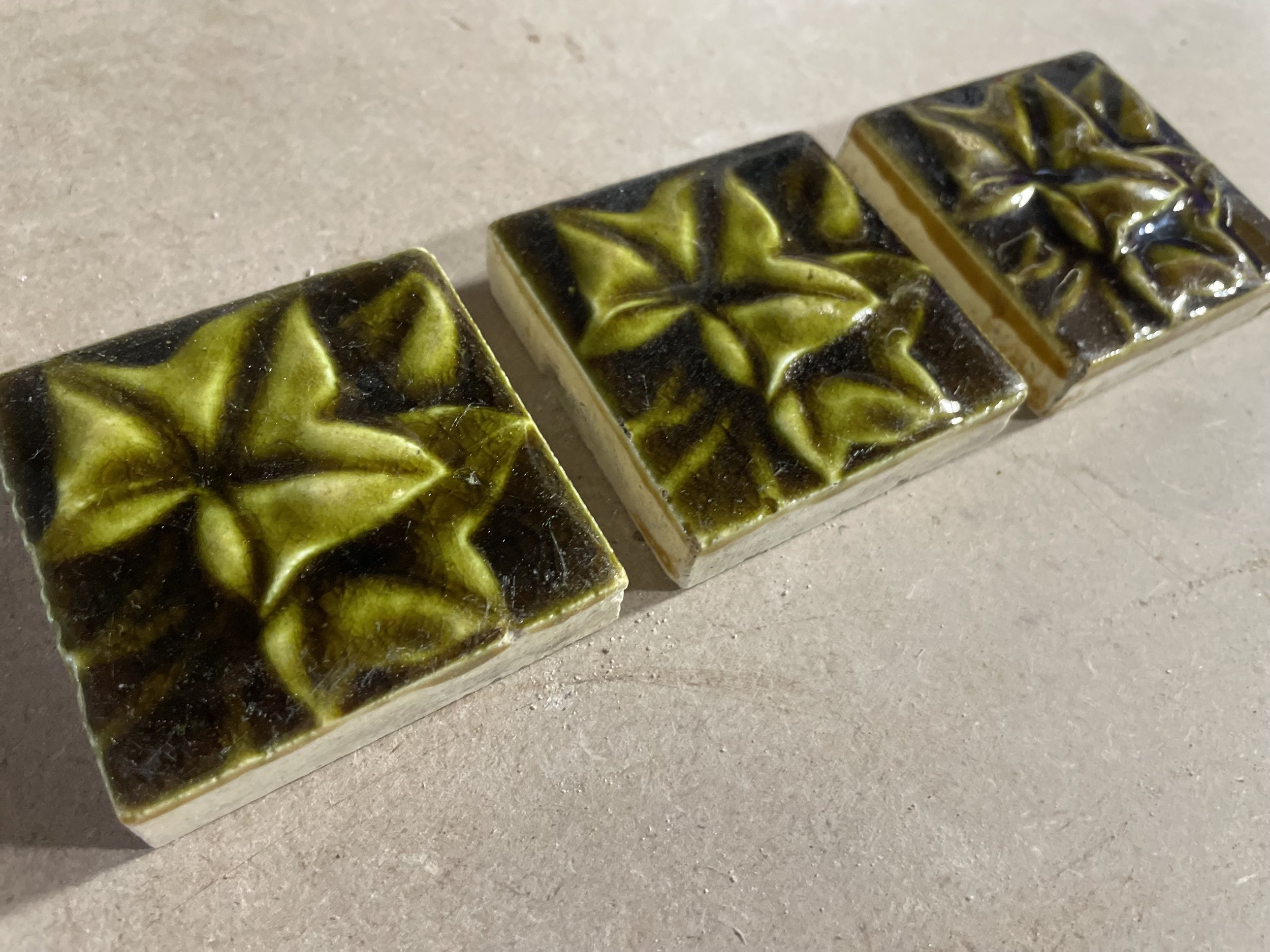 Green Ivy Victorian Figural Tiles - Trent Tile Works