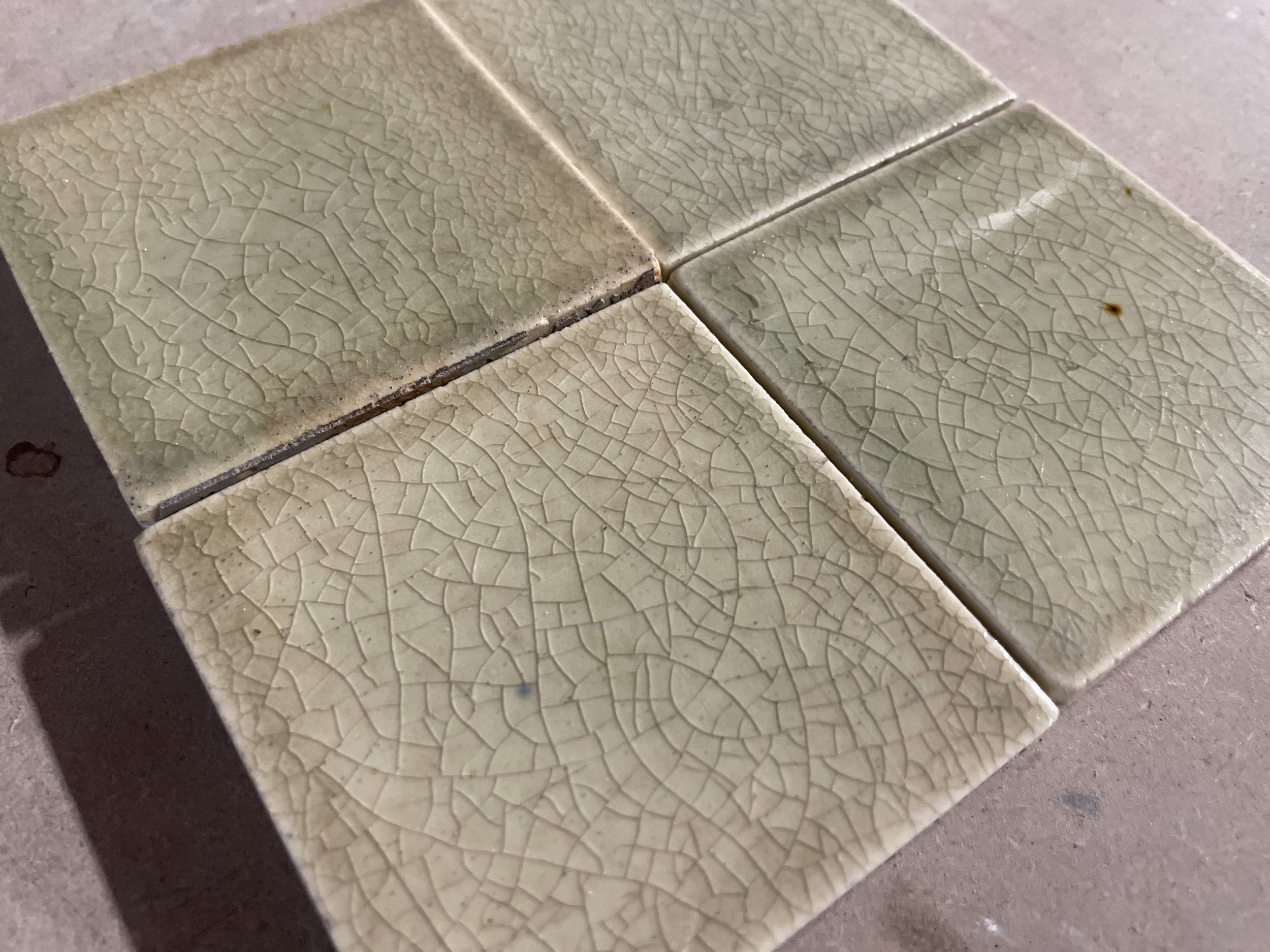 1890s Grey Square Victorian Field Tiles