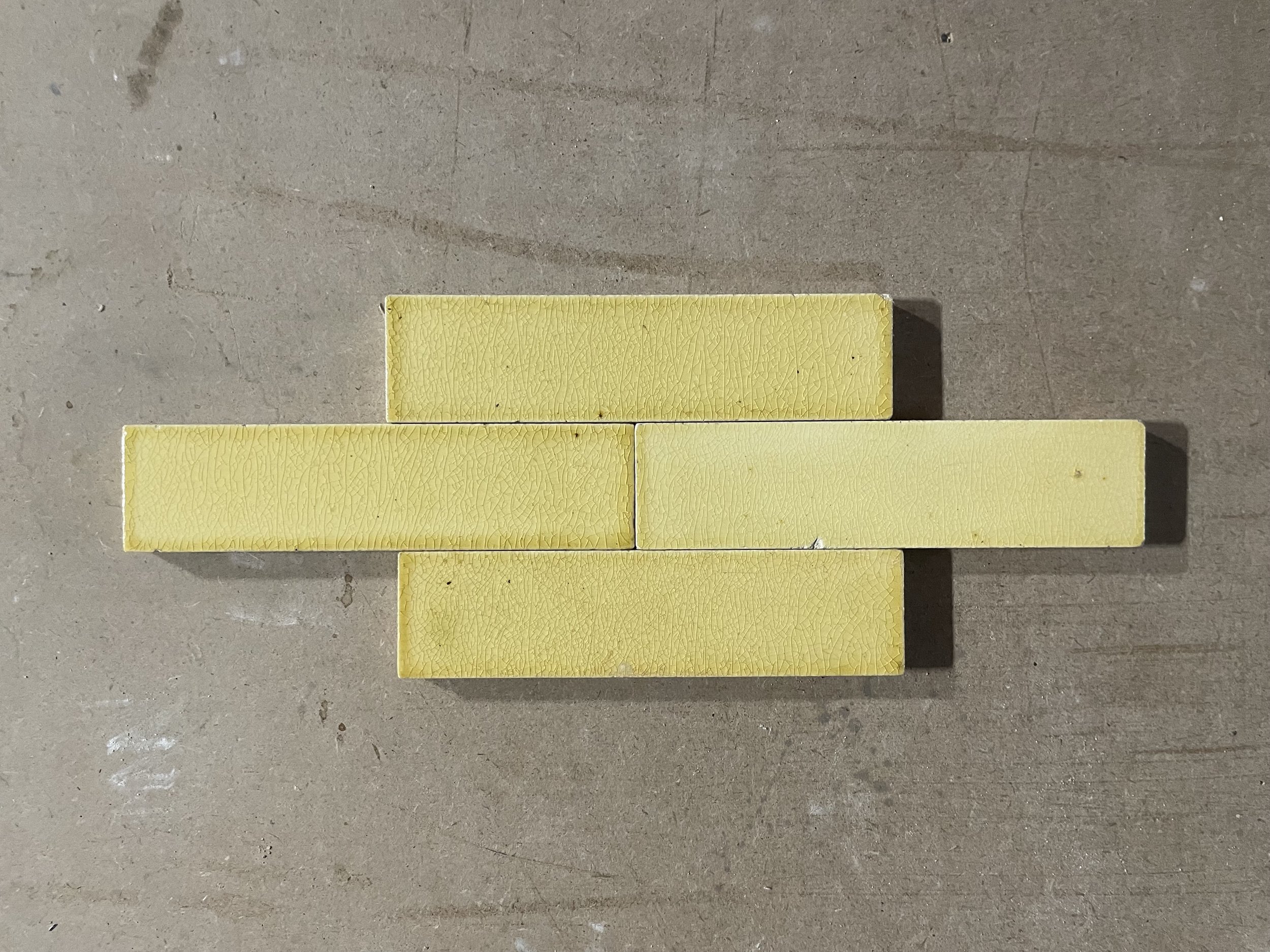 Antique Solid Yellow Victorian Field Tile Robertson