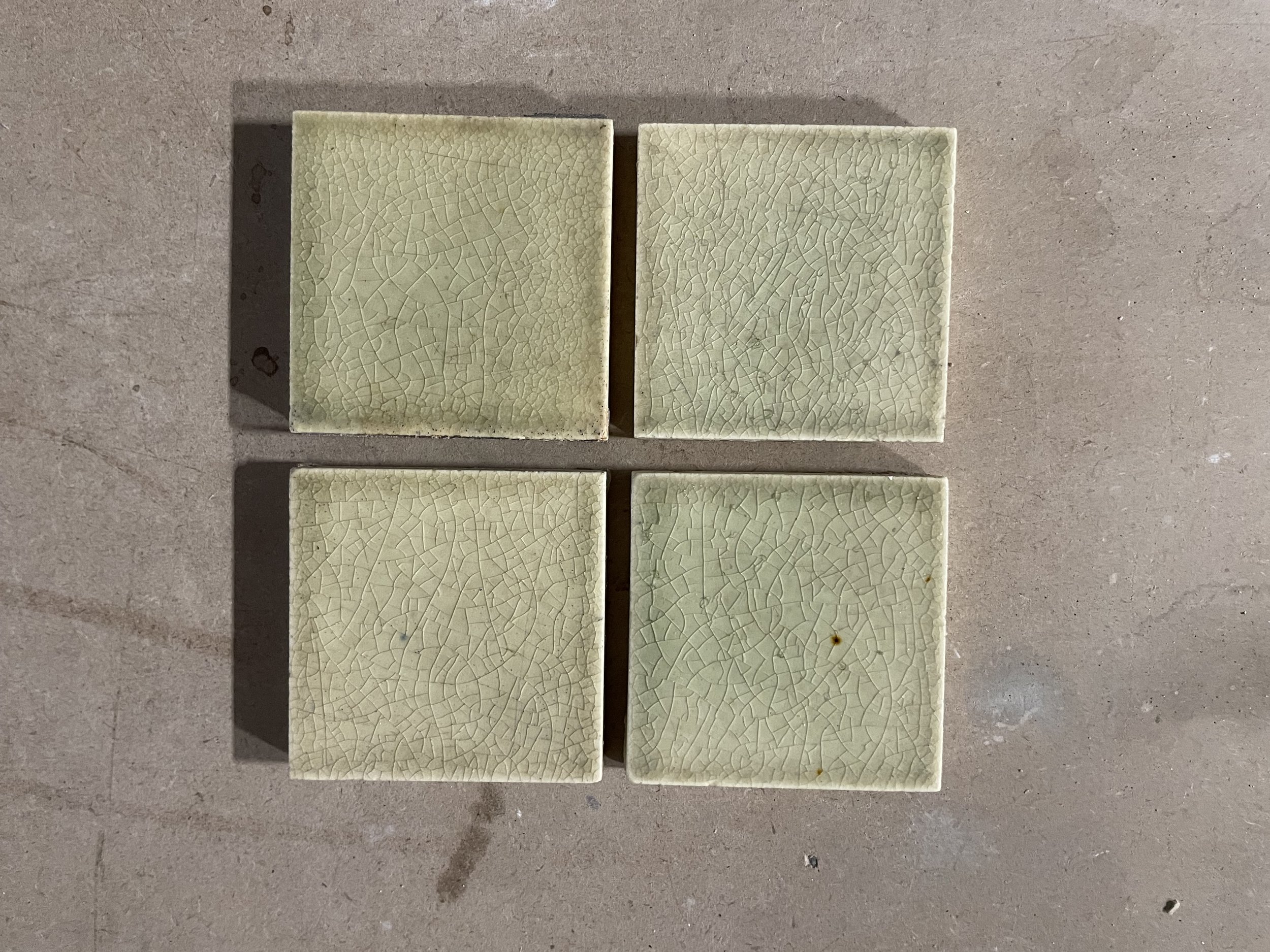 1890s Grey Square Victorian Field Tiles