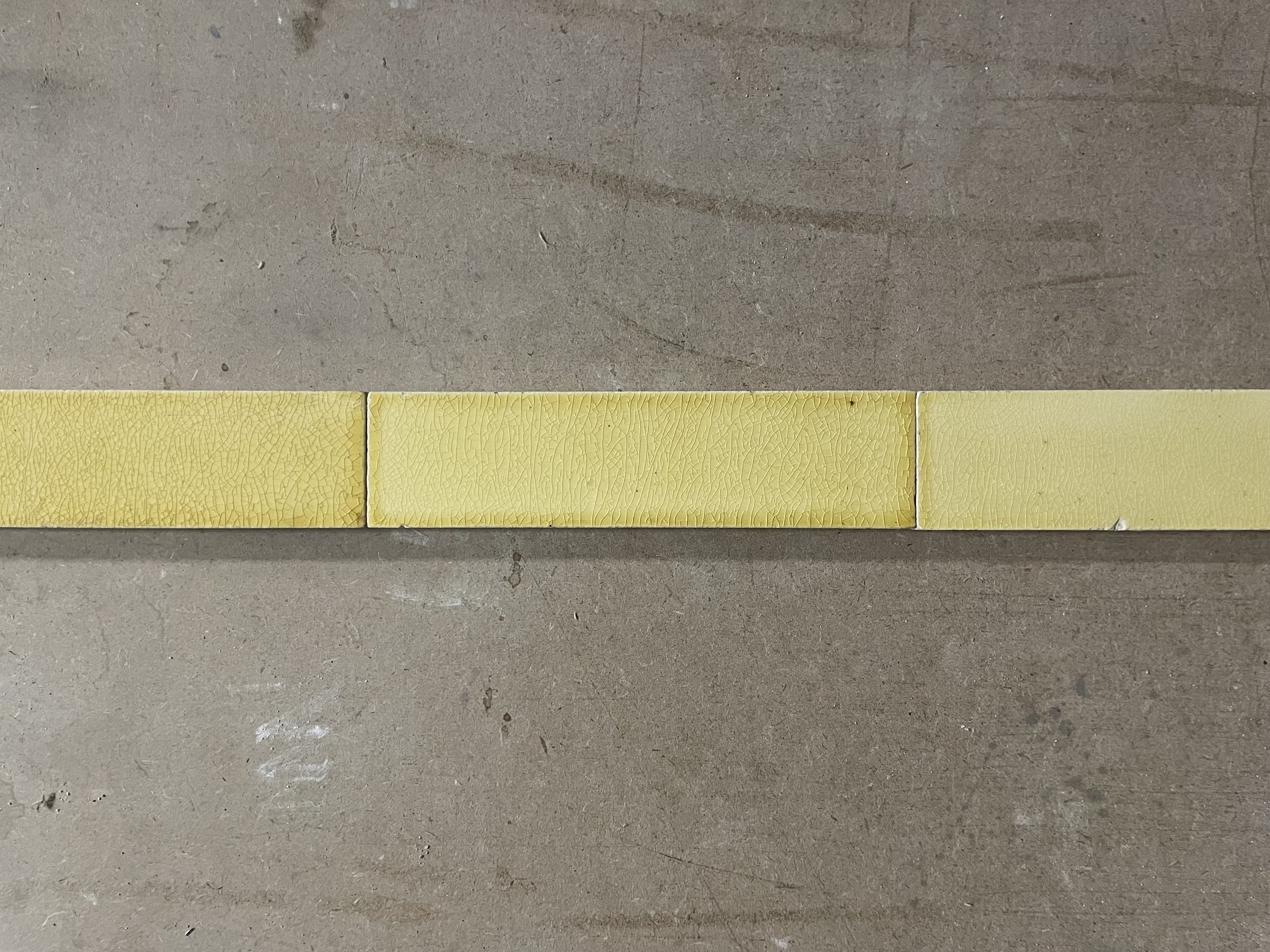 Antique Solid Yellow Victorian Field Tile Robertson