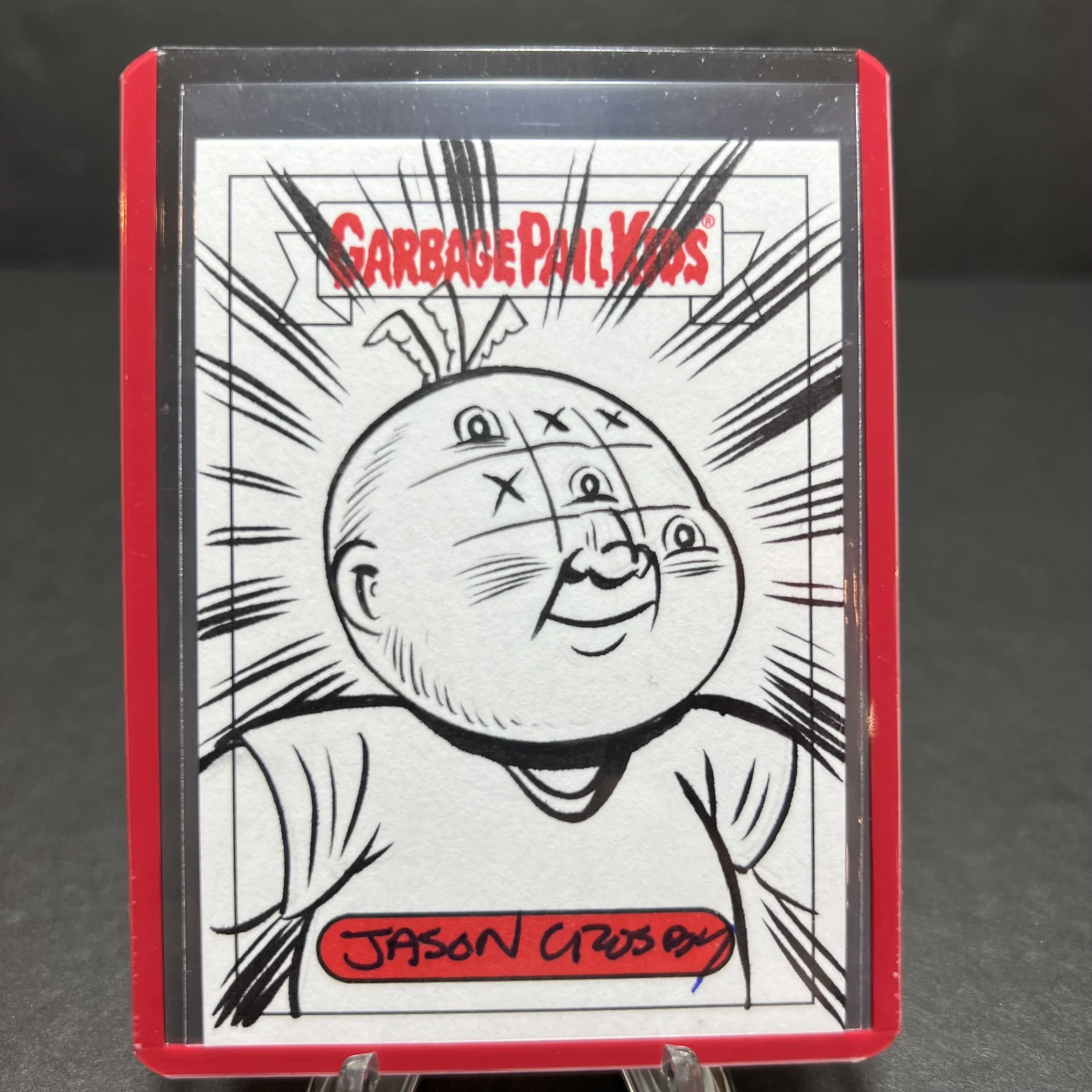 GARBAGE PAIL KIDS TIC-TAC-TOE CARD JASON CROSBY GPK X NYC TAKEOVER 2019