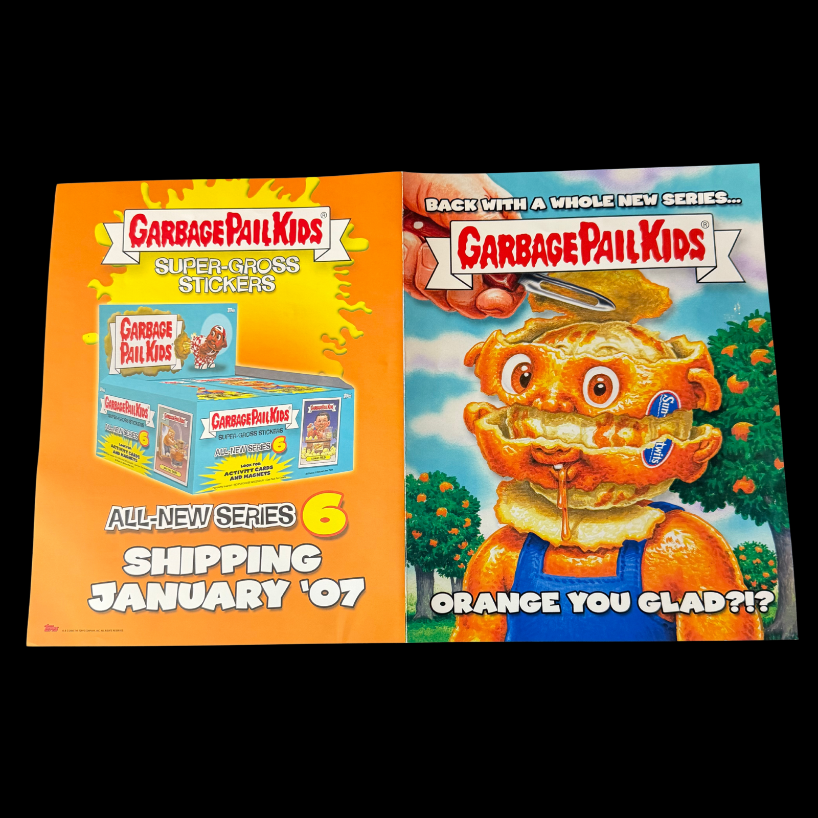 GARBAGE PAIL KIDS ALL-NEW SERIES 6 DEALER PROMO SALES SHEET FOLD OUT