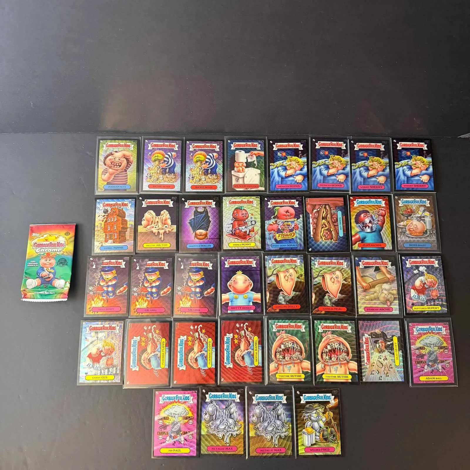 Chrome 5 Black Wave Refractor Cards - Lot of 36