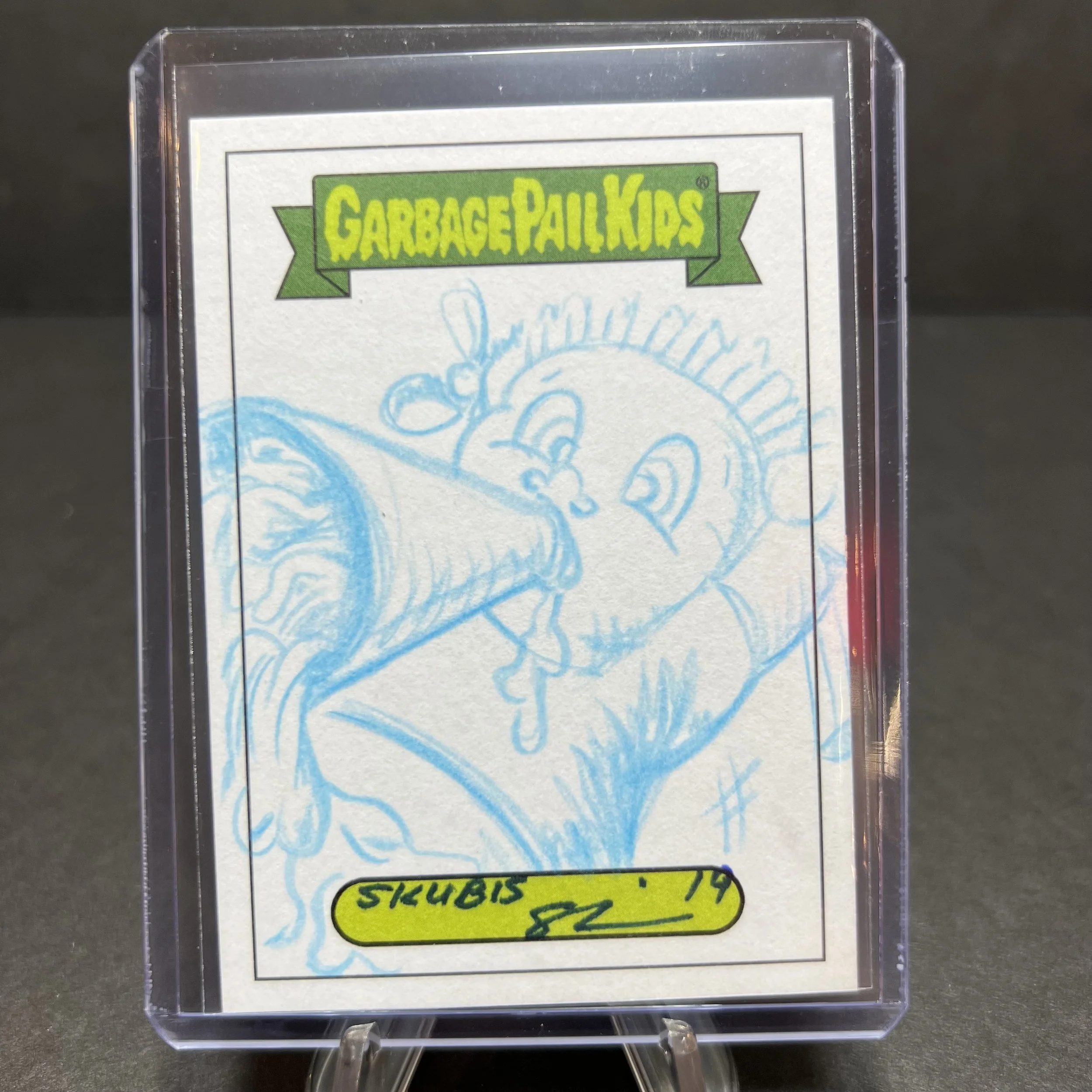 GARBAGE PAIL KIDS RAH RAH RONI SKETCH JOHN GREGORY SCRATCH N STINK 2019