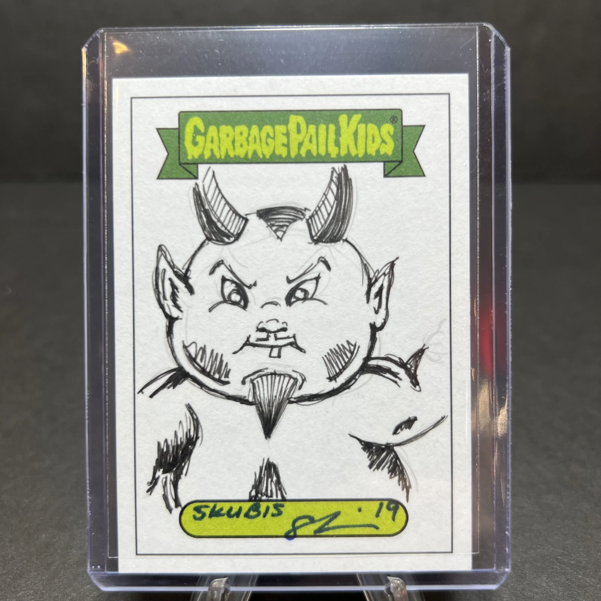 GARBAGE PAIL KIDS HOT SCOTT SKETCH CARD ANTHONY SKUBIS SCRATCH N STINK 2019