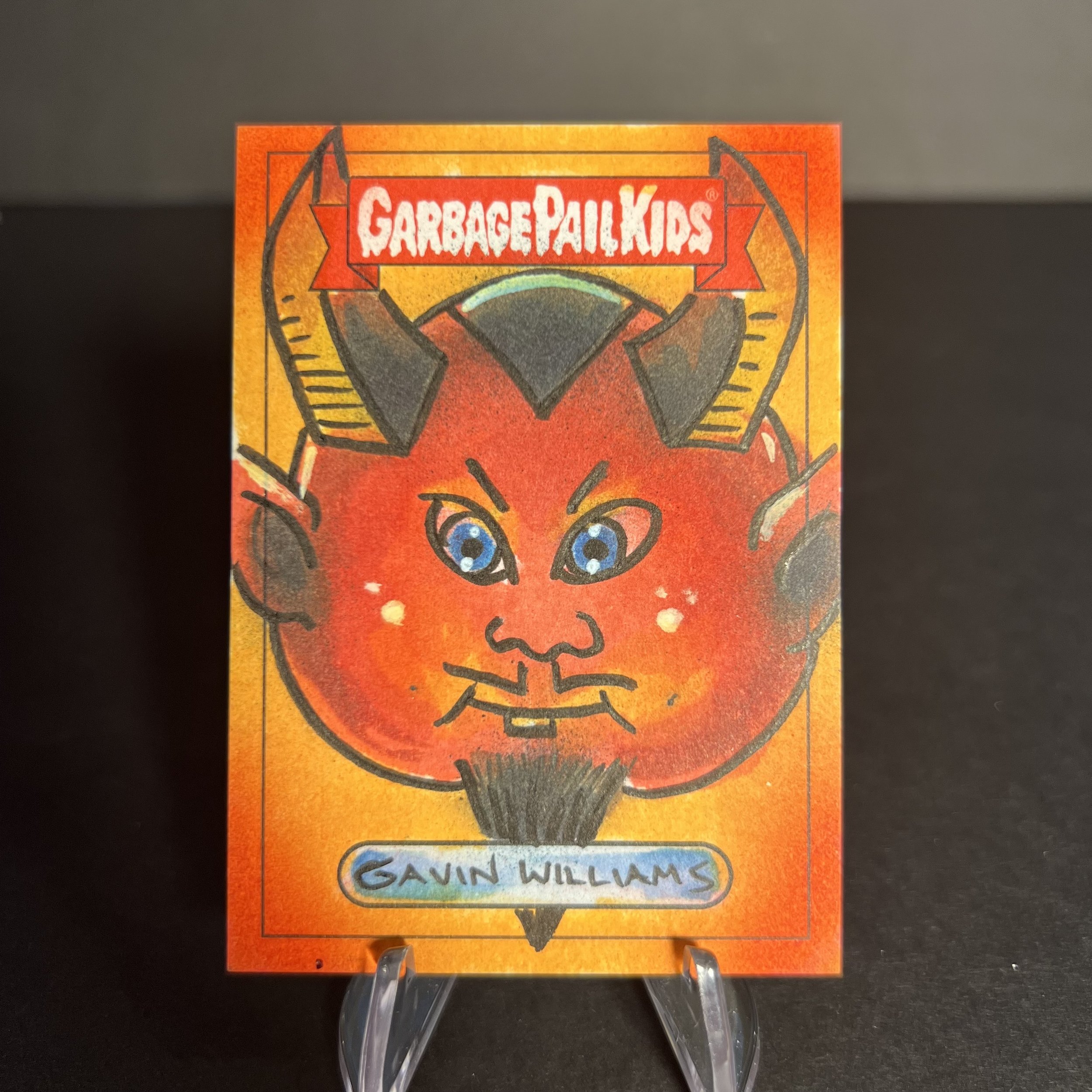 GARBAGE PAIL KIDS HOT SCOTT SKETCH CARD GAVIN WILLIAMS WE HATE HOLIDAY SEASON 2019