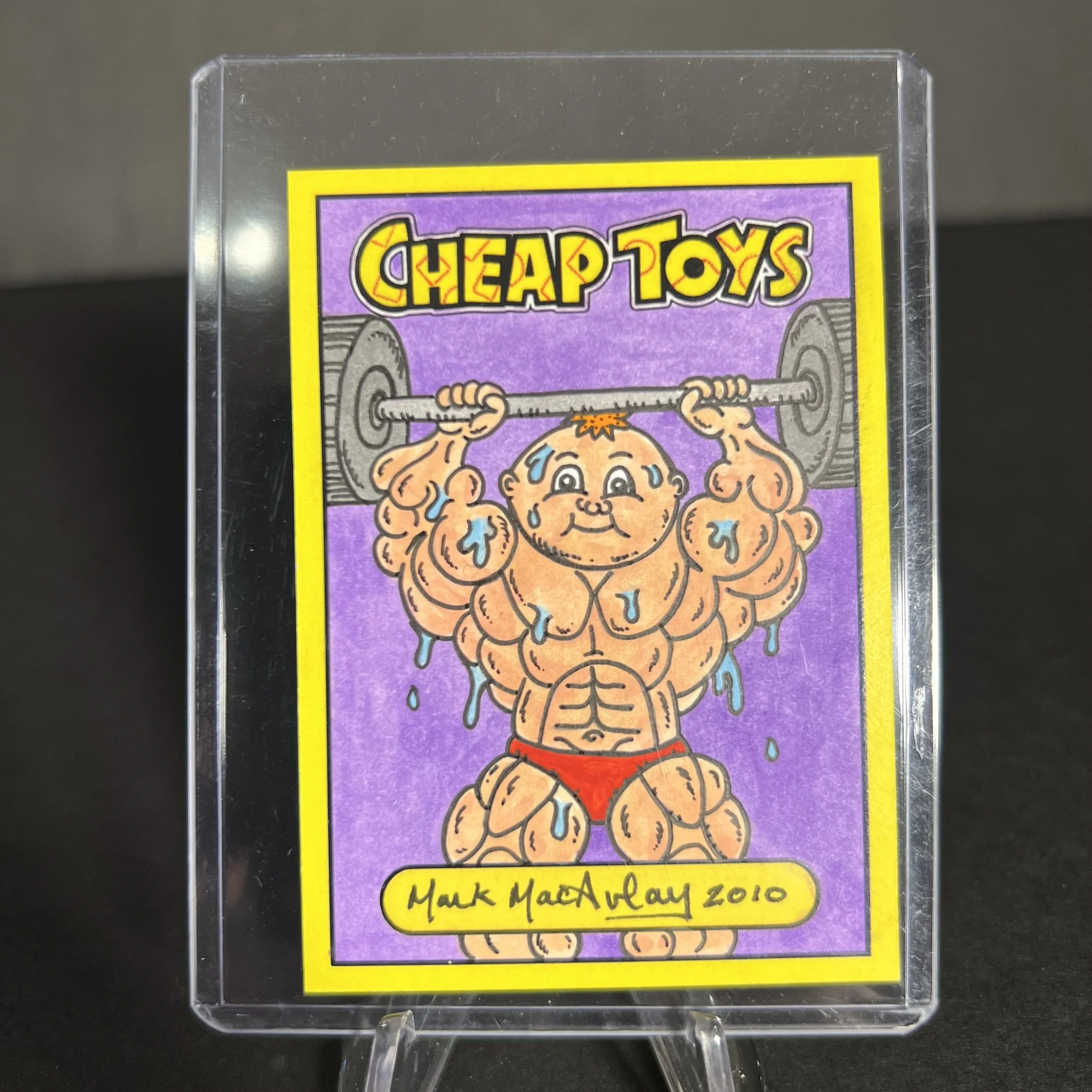 GARBAGE PAIL KIDS BRETT SWEAT SKETCH CARD MARK MACAULAY CHEAP TOYS SERIES 1