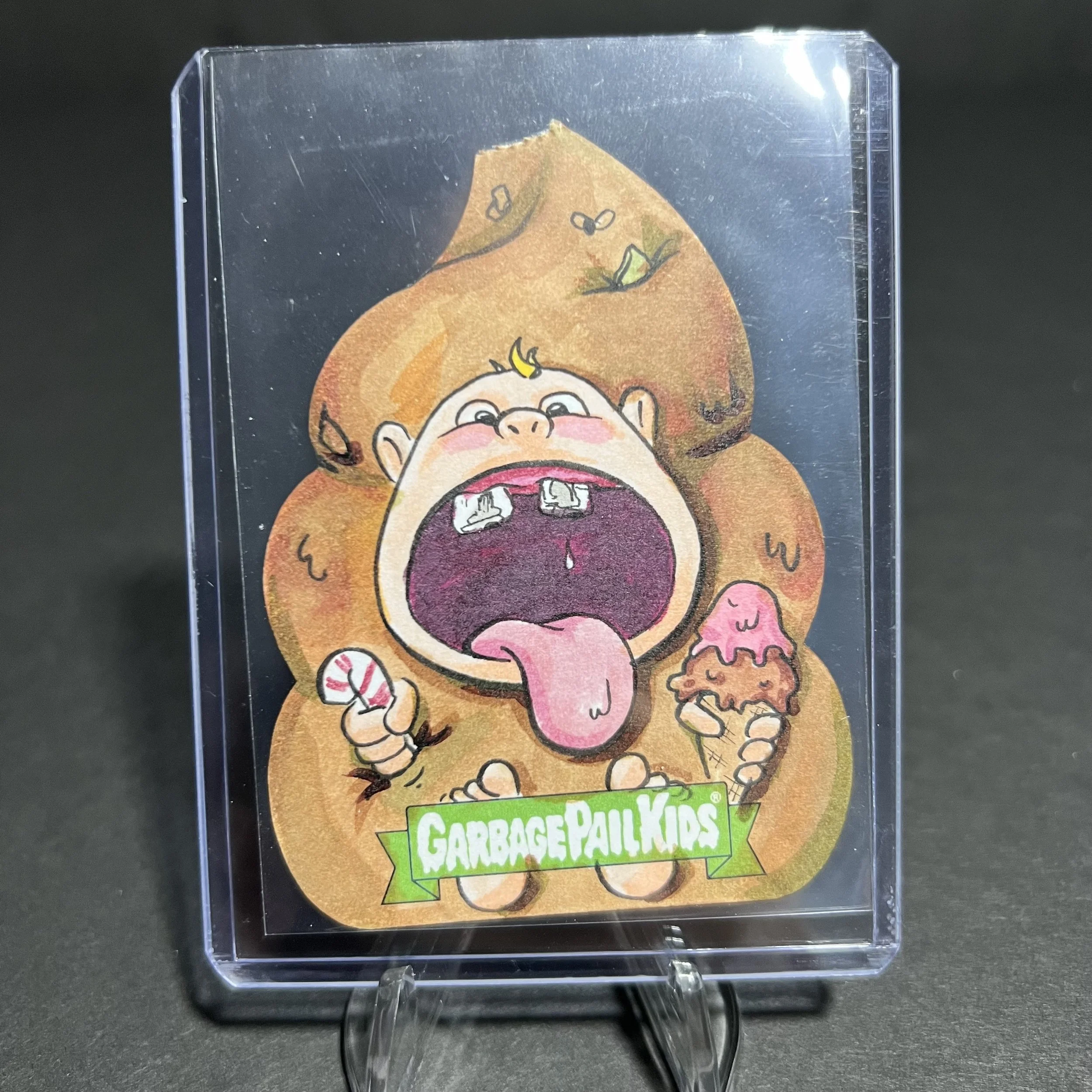 JUNKFOOD JOHN POOP SKETCH CARD BY Cathy Razim 35TH ANNIVERSARY