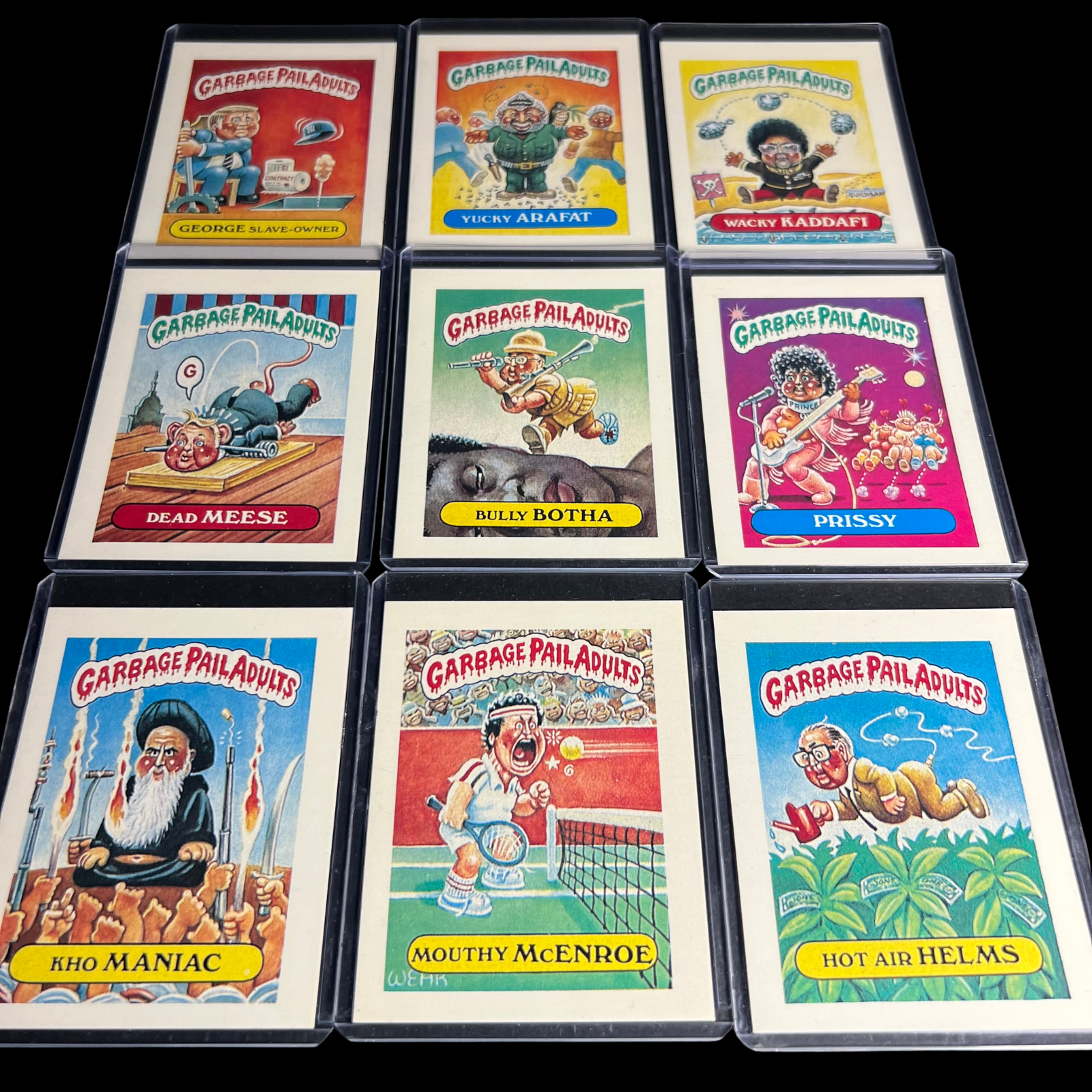 GARBAGE PAIL ADULTS MAD MAGAZINE 9 CARD COMPLETE SET