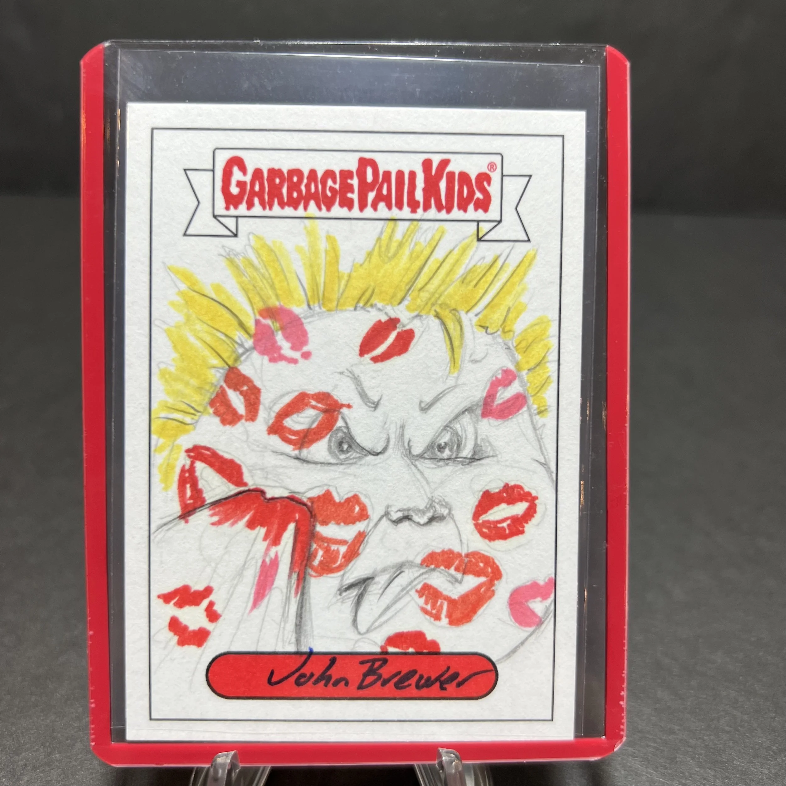 GARBAGE PAIL KIDS NICKY HICKEY SKETCH CARD JOHN BREWER GPK X NYC TAKEOVER 2019