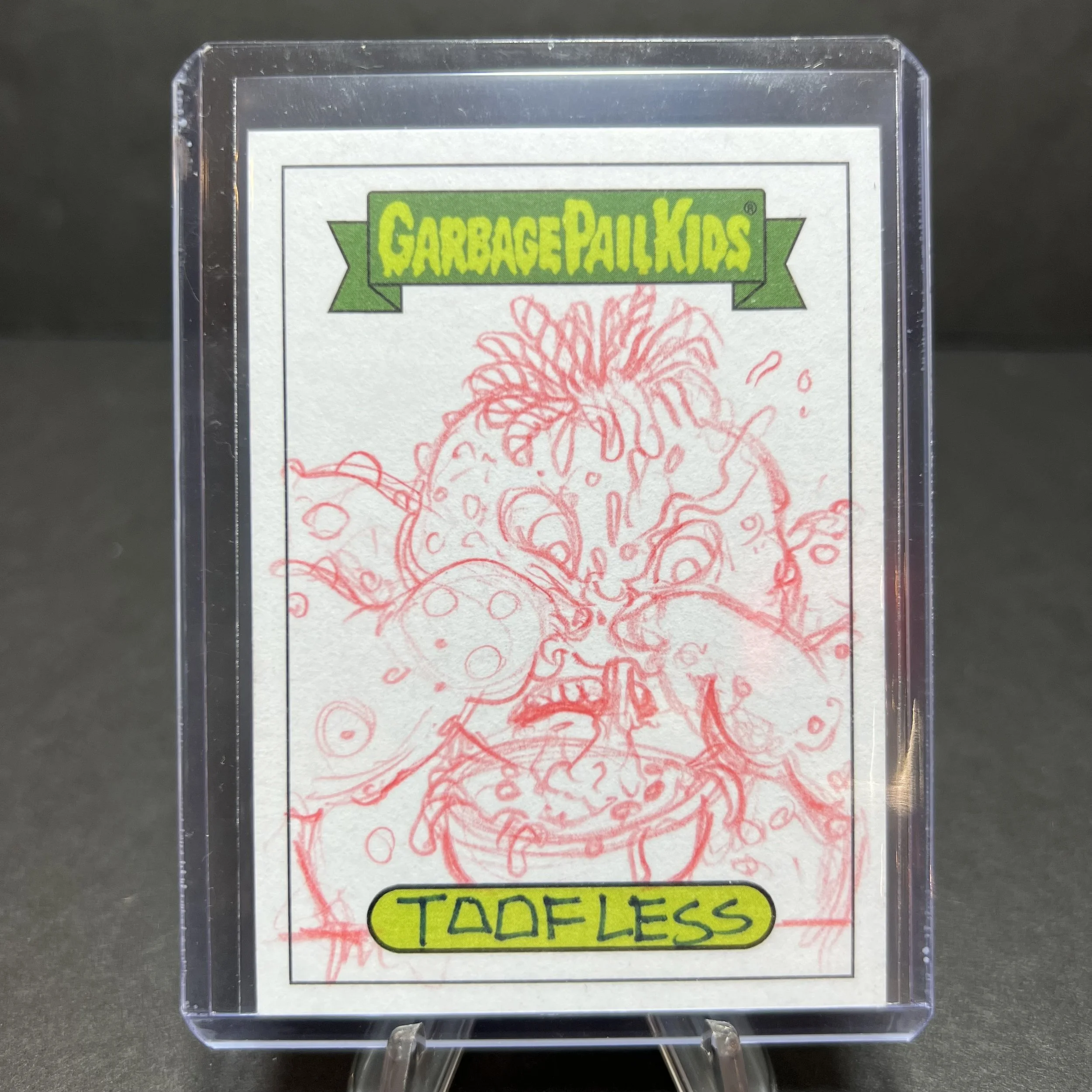 GARBAGE PAIL KIDS RUS PUSS SKETCH CARD TOOFLESS SCRATCH N STINK 2019