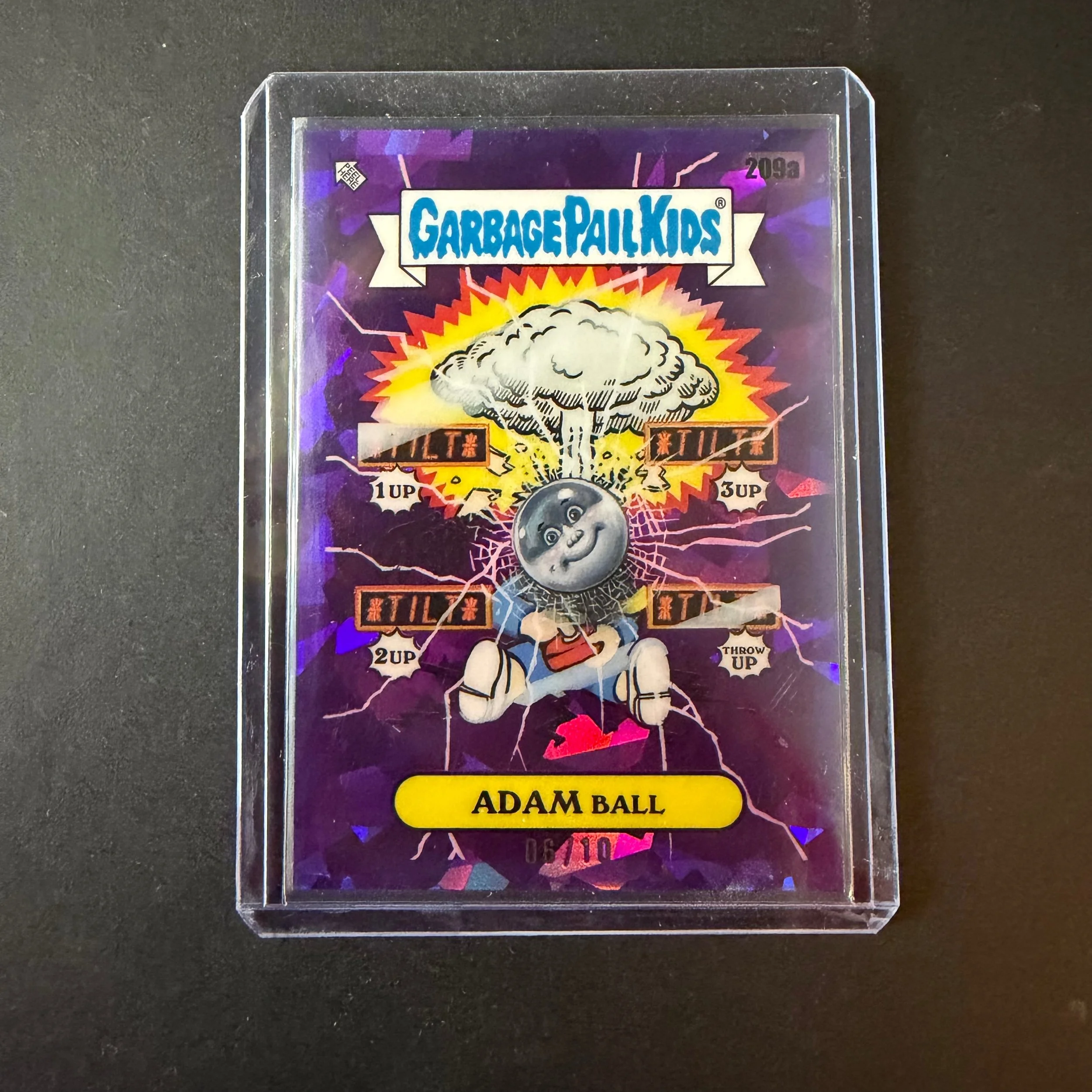 GARBAGE PAIL KIDS SAPPHIRE 3 ADAM BALL PURPLE REFRACTOR #209A 6/10