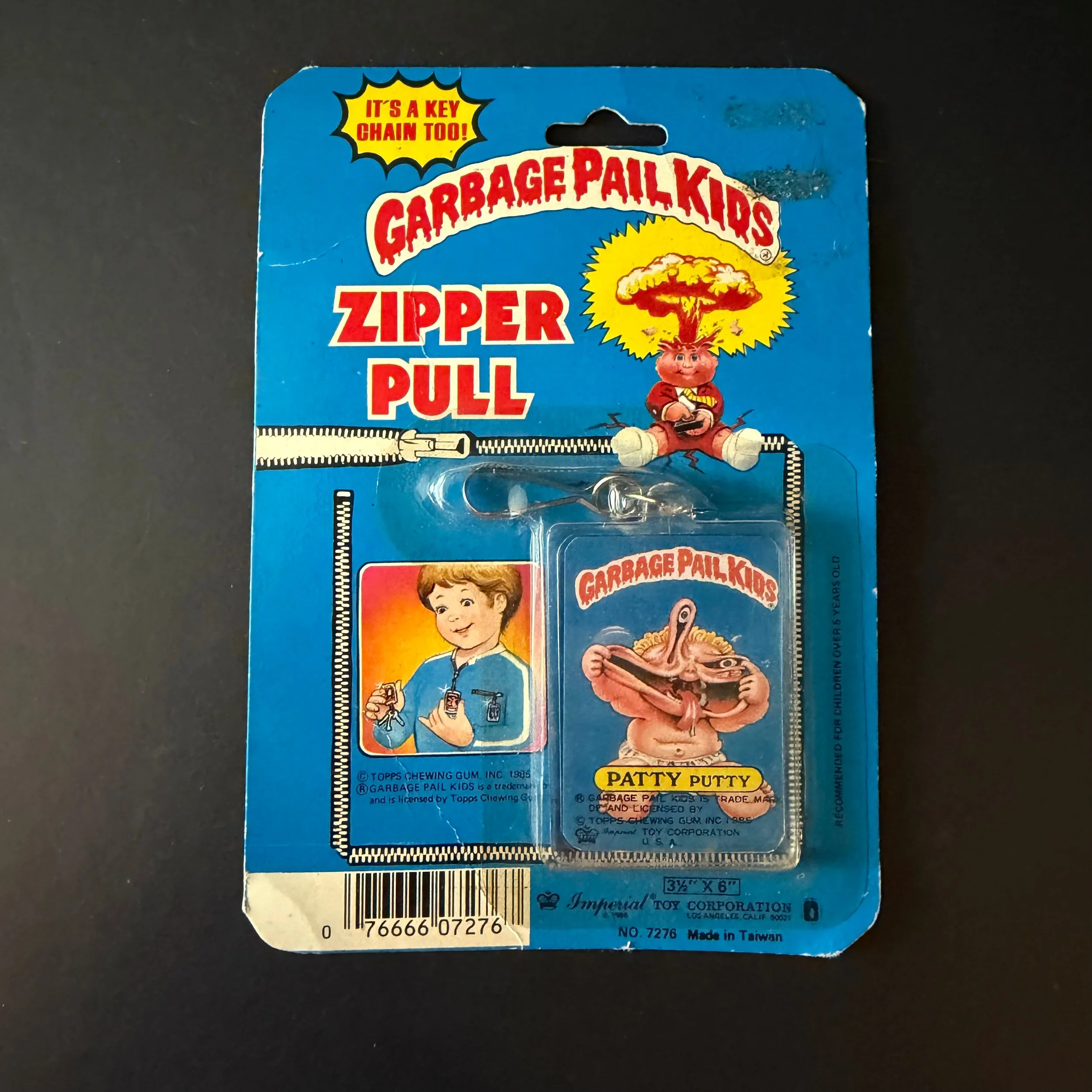 GARBAGE PAIL KIDS ZIPPER PULL-PATTY PUTTY Imperial Toy 1986