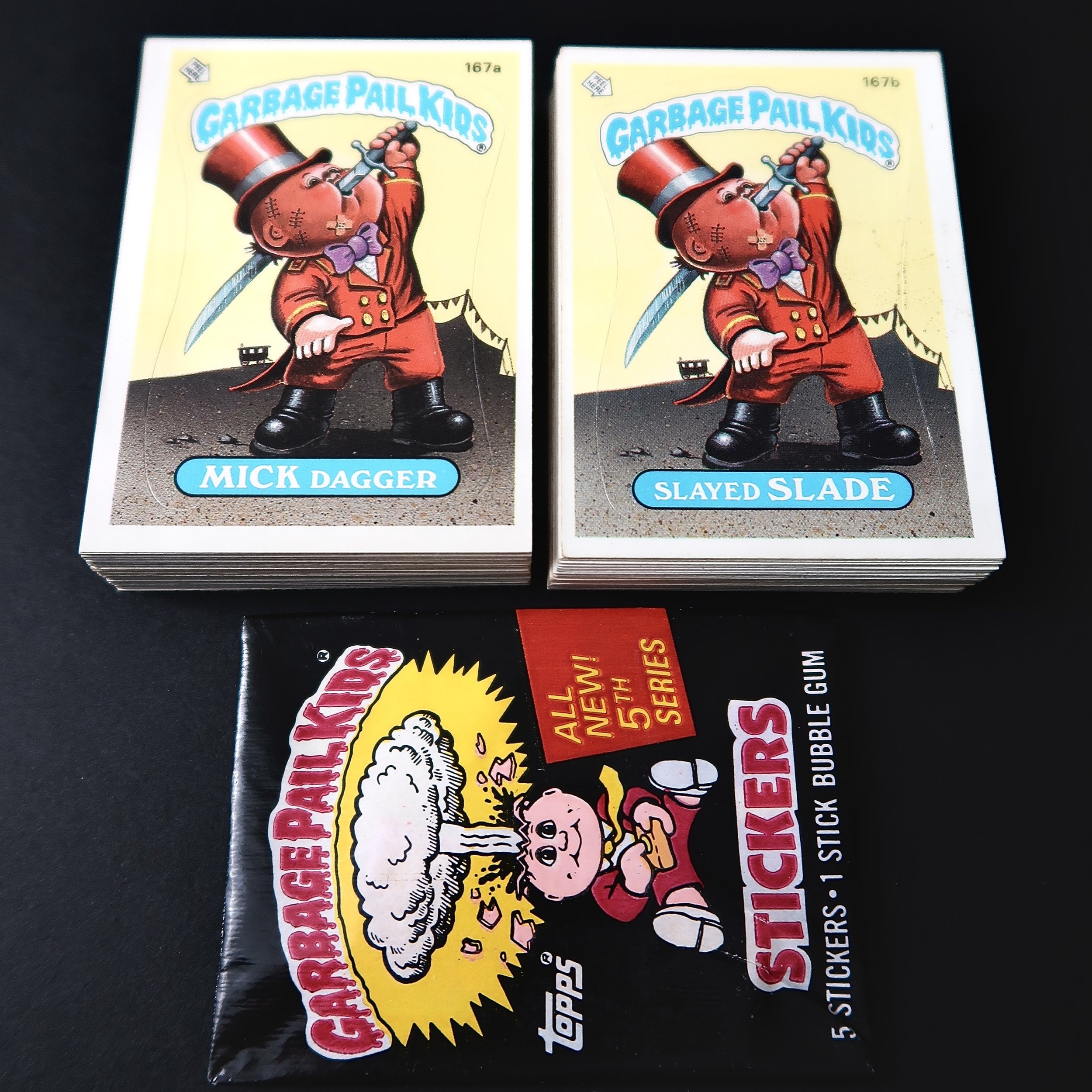 OS 5, Garbage Pail Kids, GPK, Original Series 5 , Wax wrapper, Complete base, Variation set, Base set, Checklist, ADAM Bomb