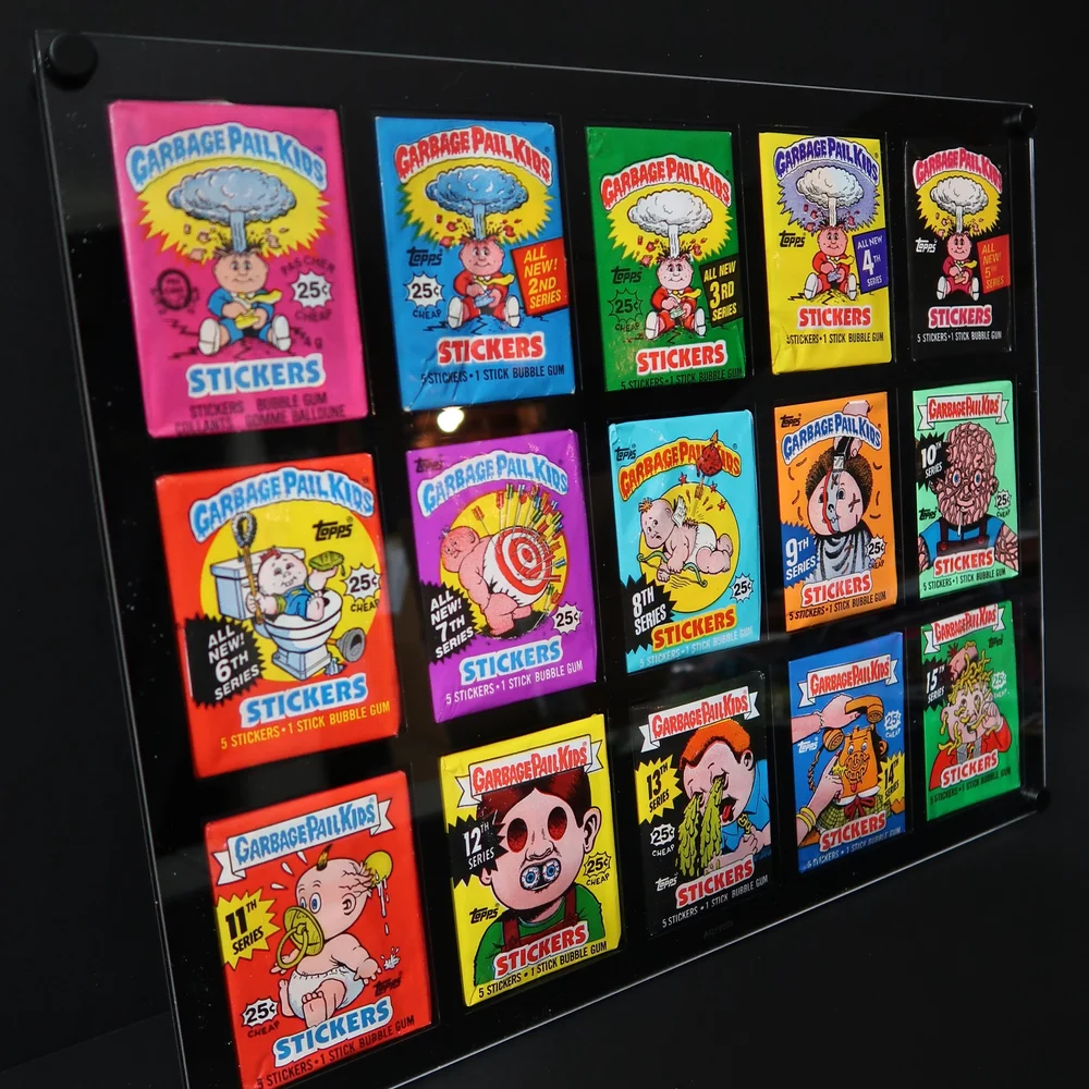 Wax Pack Wall Frame (15 slots) ACRYDIS — GPK & WACKY WAREHOUSE