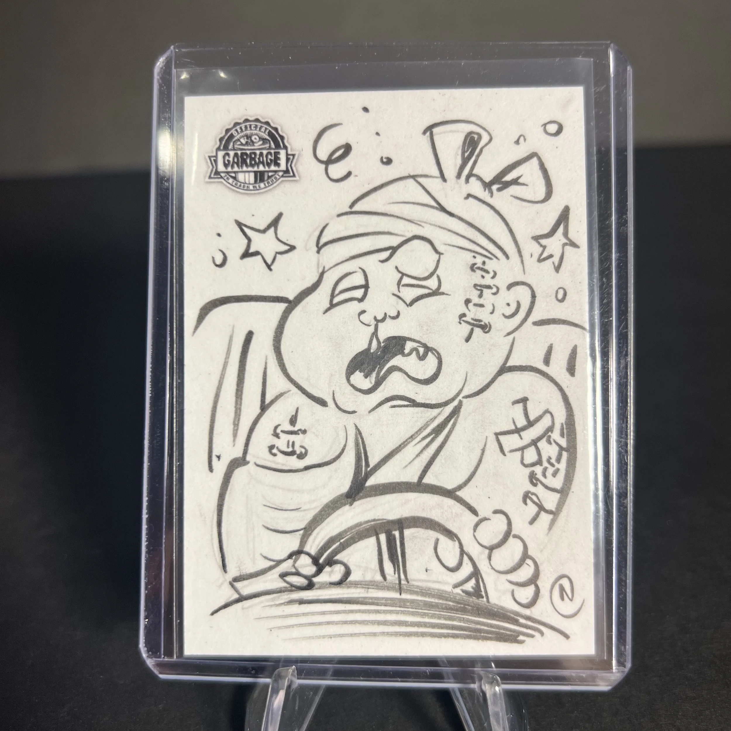 GARBAGE PAIL KIDS AILIN AL SKETCH CARD NEIL CAMERA KRASHERS 2021