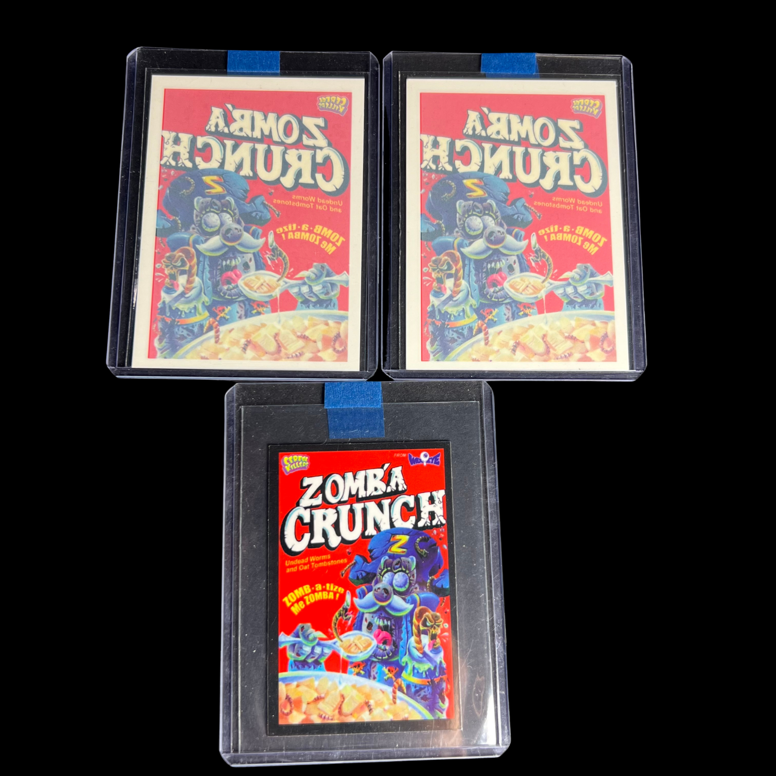 CEREAL KILLERS ZOMBA CRUNCH TEMPORARY TATTOOS & MAGNET LOT OF 3 JOE SIMKO