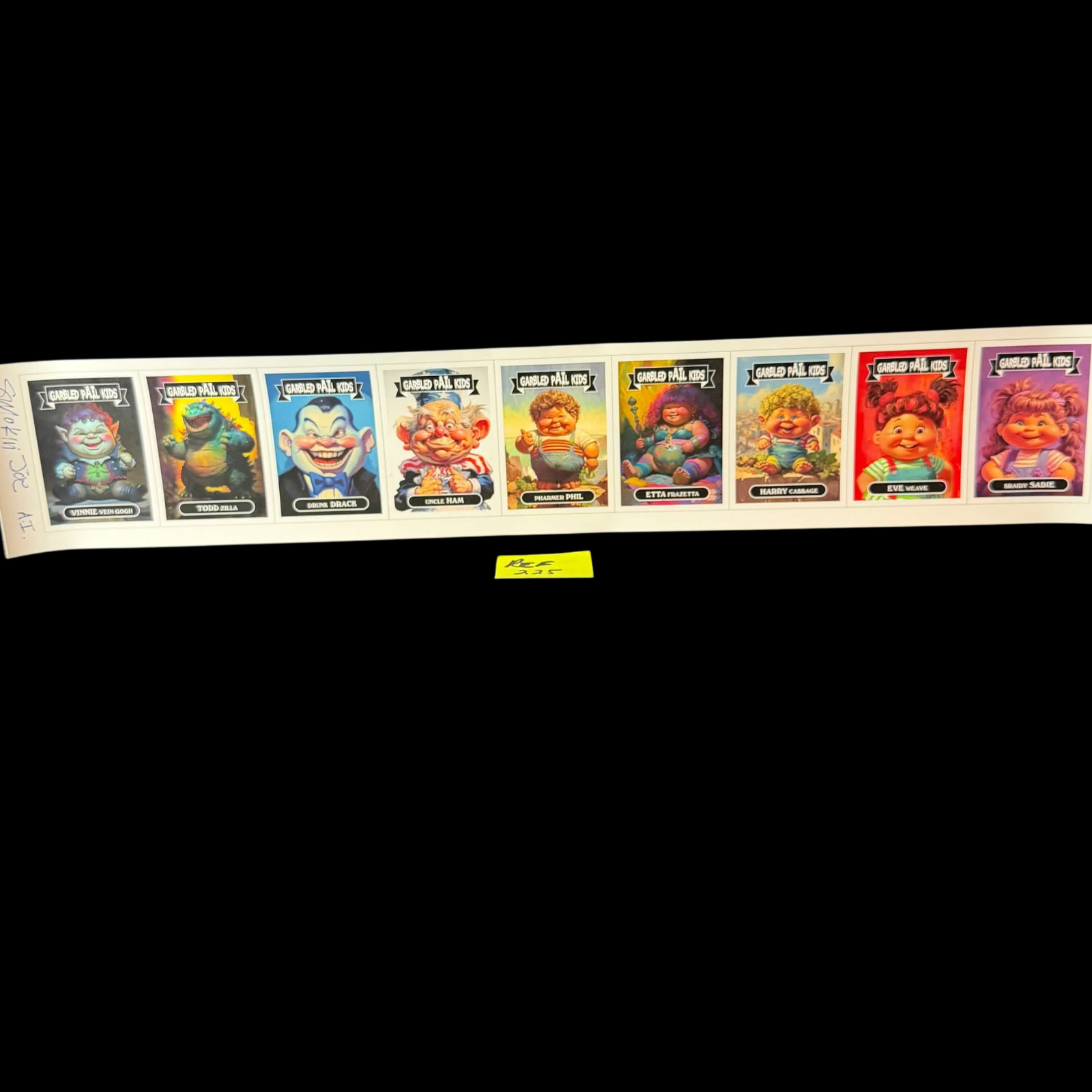 GARBAGE PAIL KIDS SMOKIN' JOE AI GENERATED ART SIGNED 4.25x24 GPK